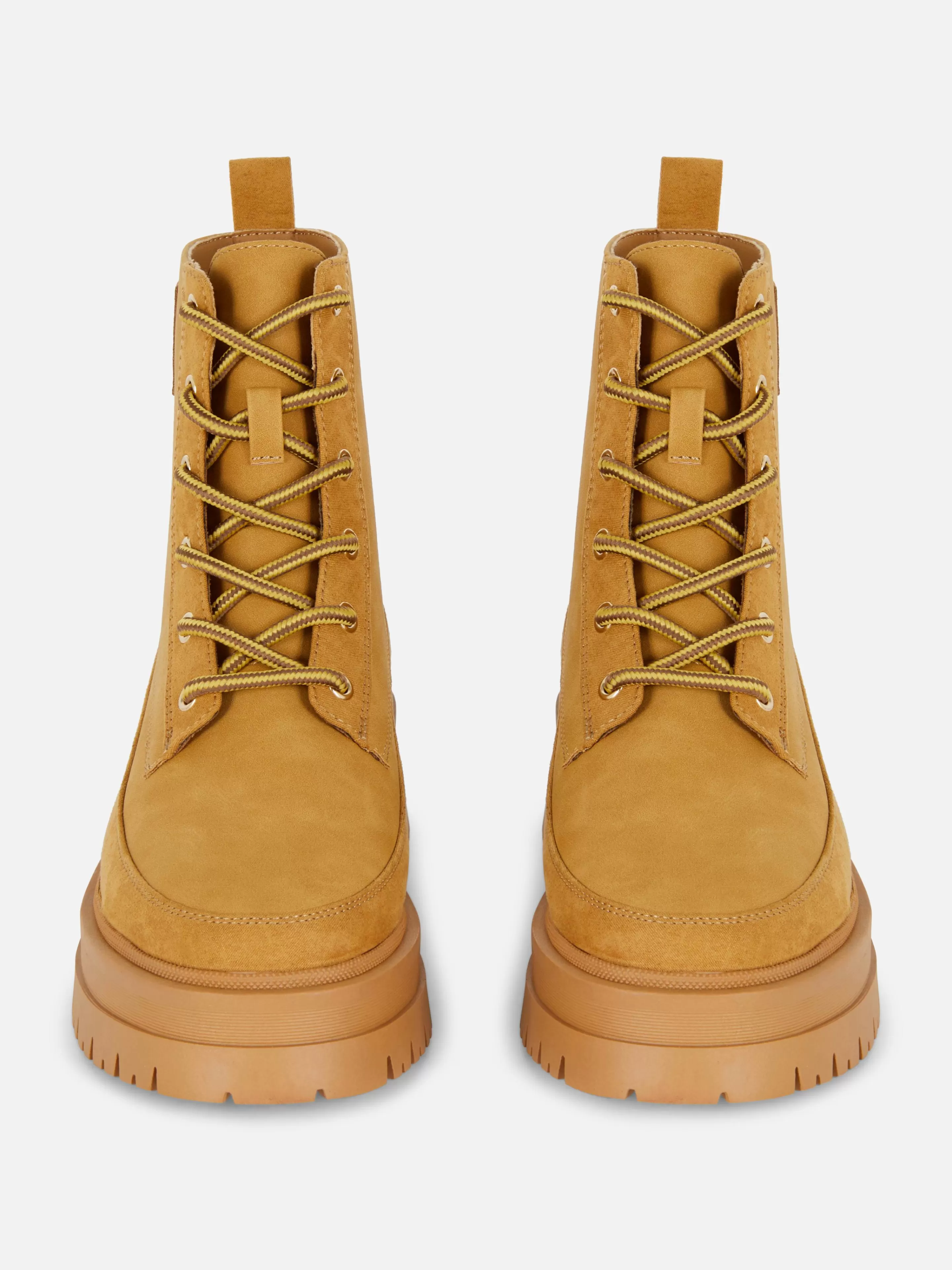 Mujer Primark Botas | Botines Con Cordones Y Suela De Goma