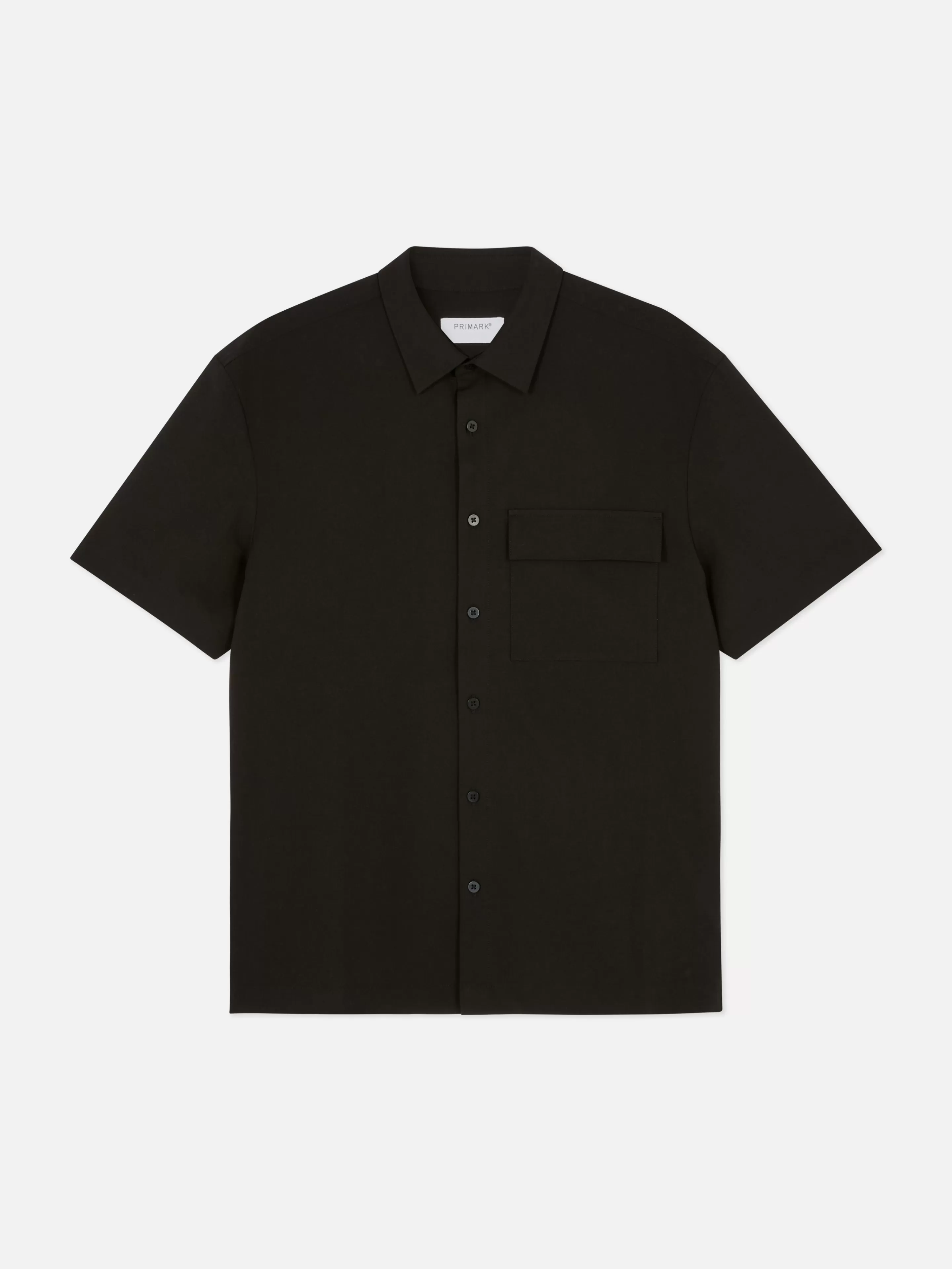 Hombre Primark Camisas | Camisa De Manga Corta Y Corte Cuadrado De Kem