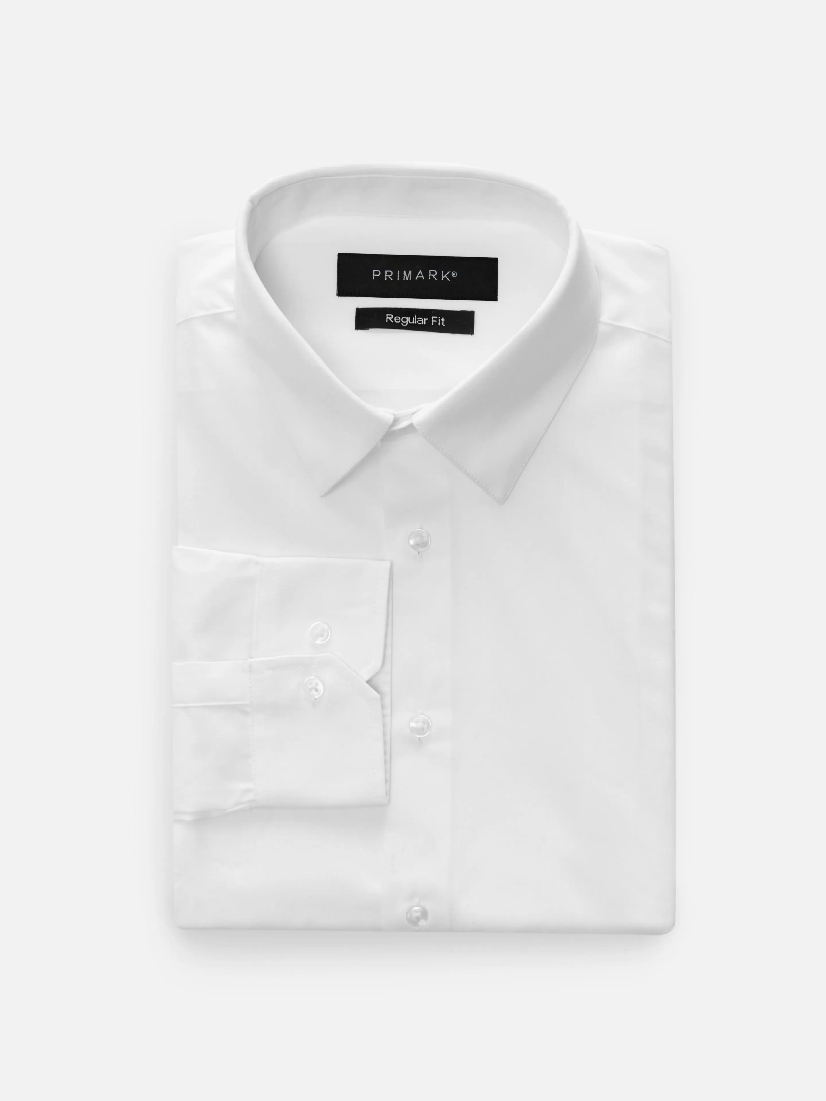 Hombre Primark Camisas | Camisa De Manga Larga Y Corte Recto