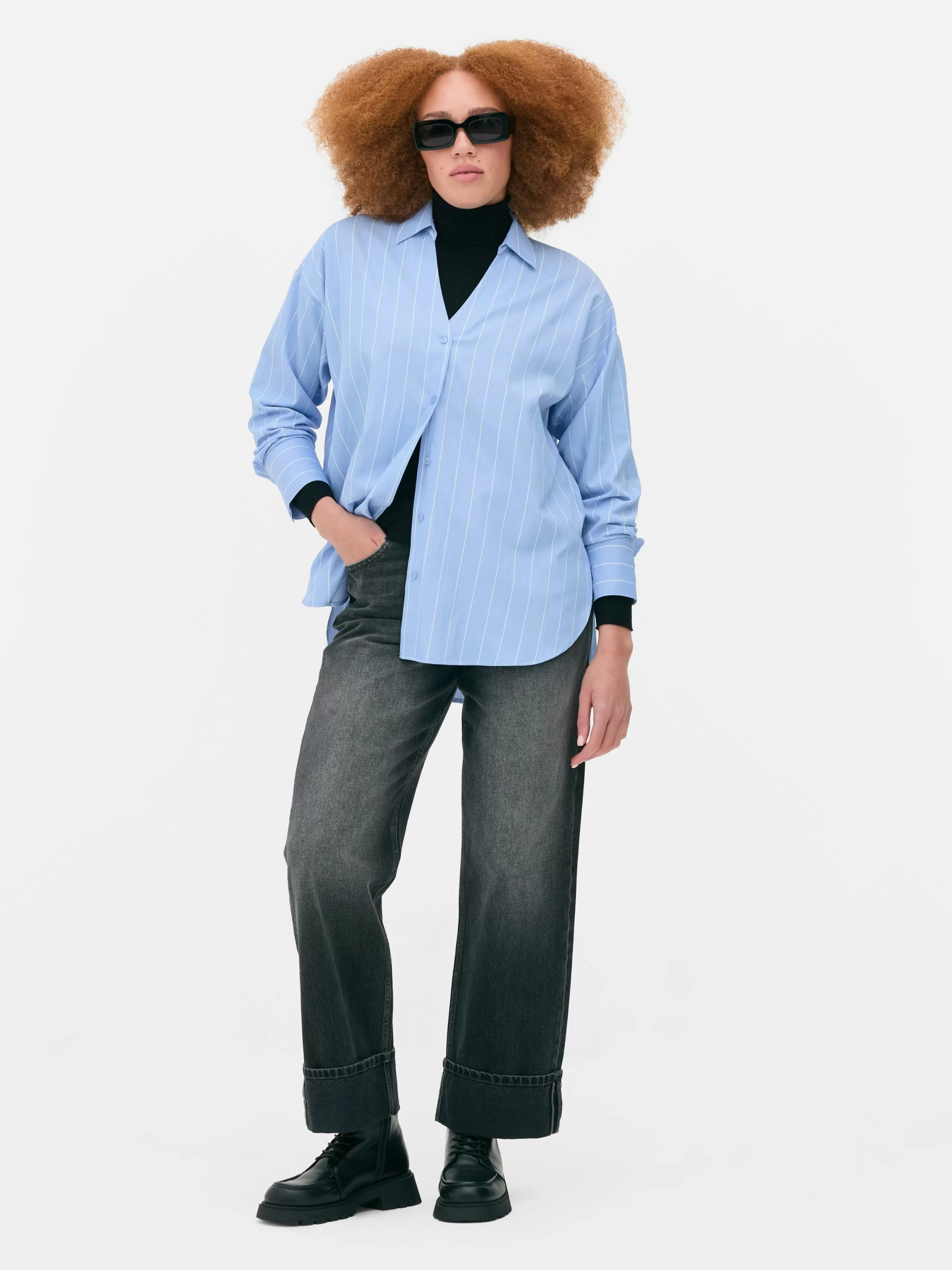 Mujer Primark Camisas Y Blusas | Camisa De Popelina De Corte Oversize