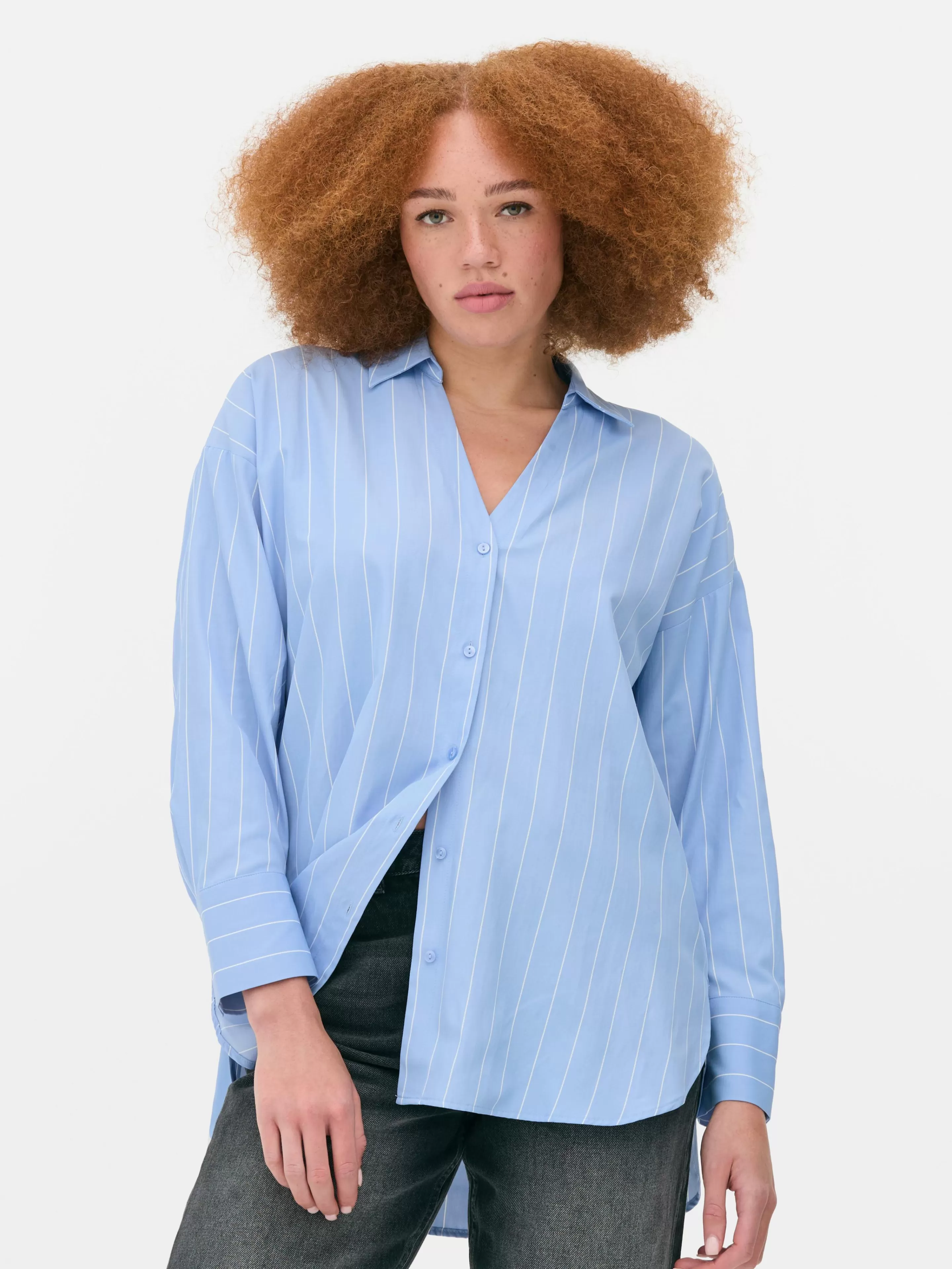 Mujer Primark Camisas Y Blusas | Camisa De Popelina De Corte Oversize