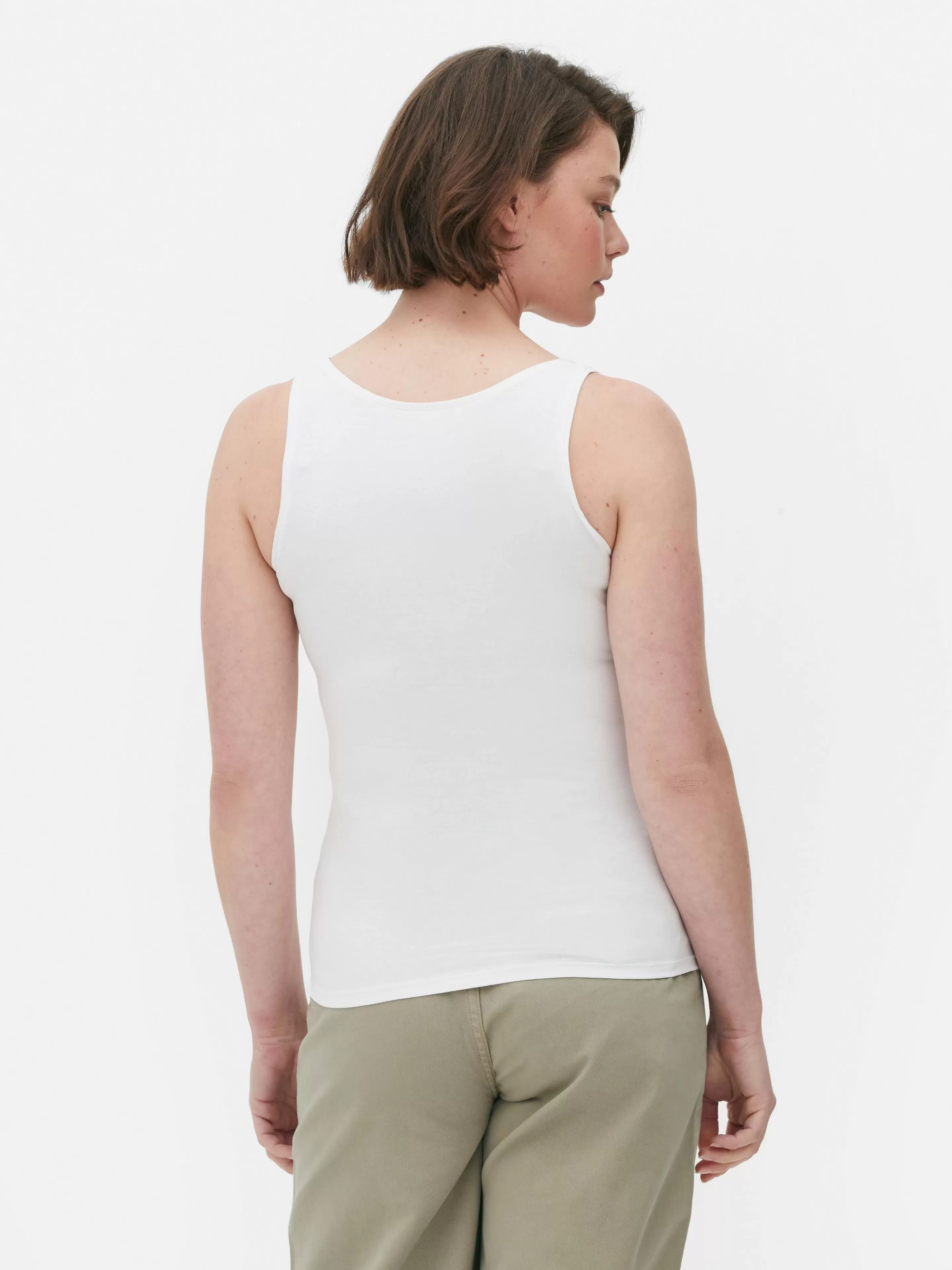 camiseta_clsica_sin_mangas_de_algodn_4.webp Mujer Primark Tops Y Camisetas | Camiseta Clásica Sin Mangas De Algodón