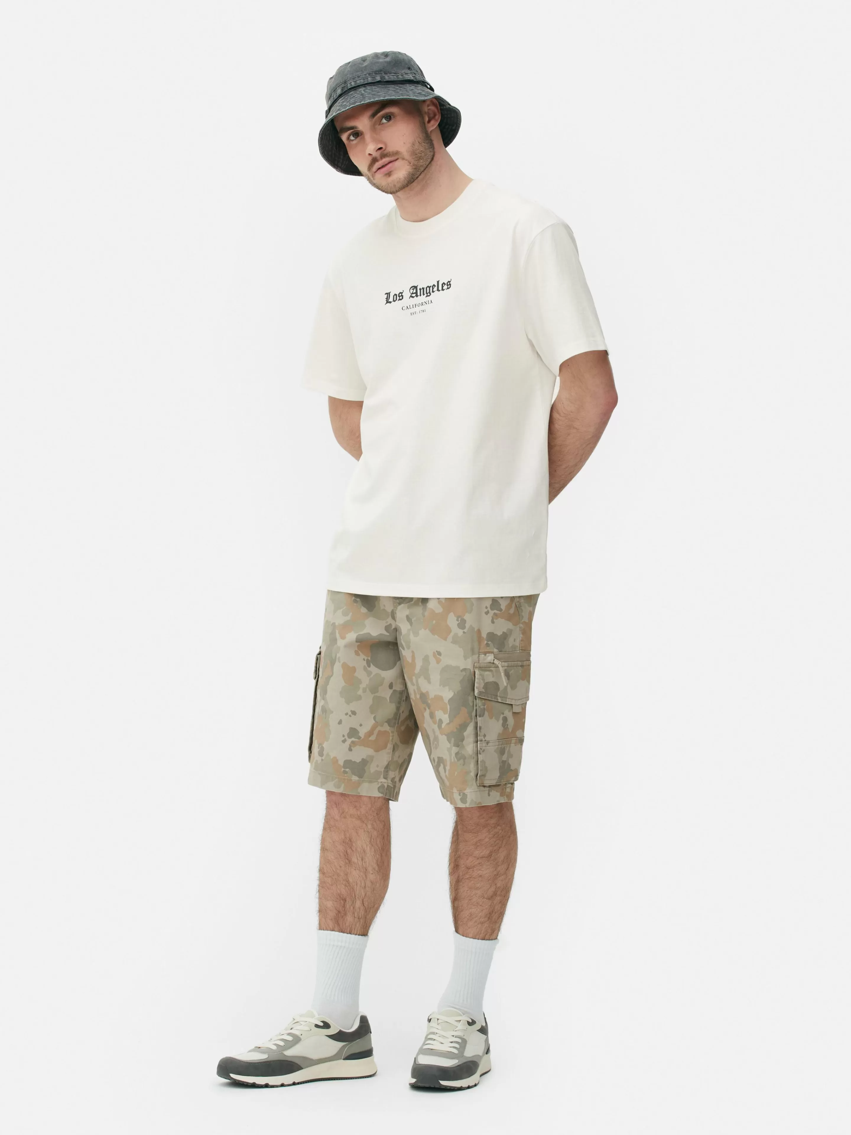 Hombre Primark Tops Y Camisetas | Camiseta Con Estampado «Los Angeles Statue»
