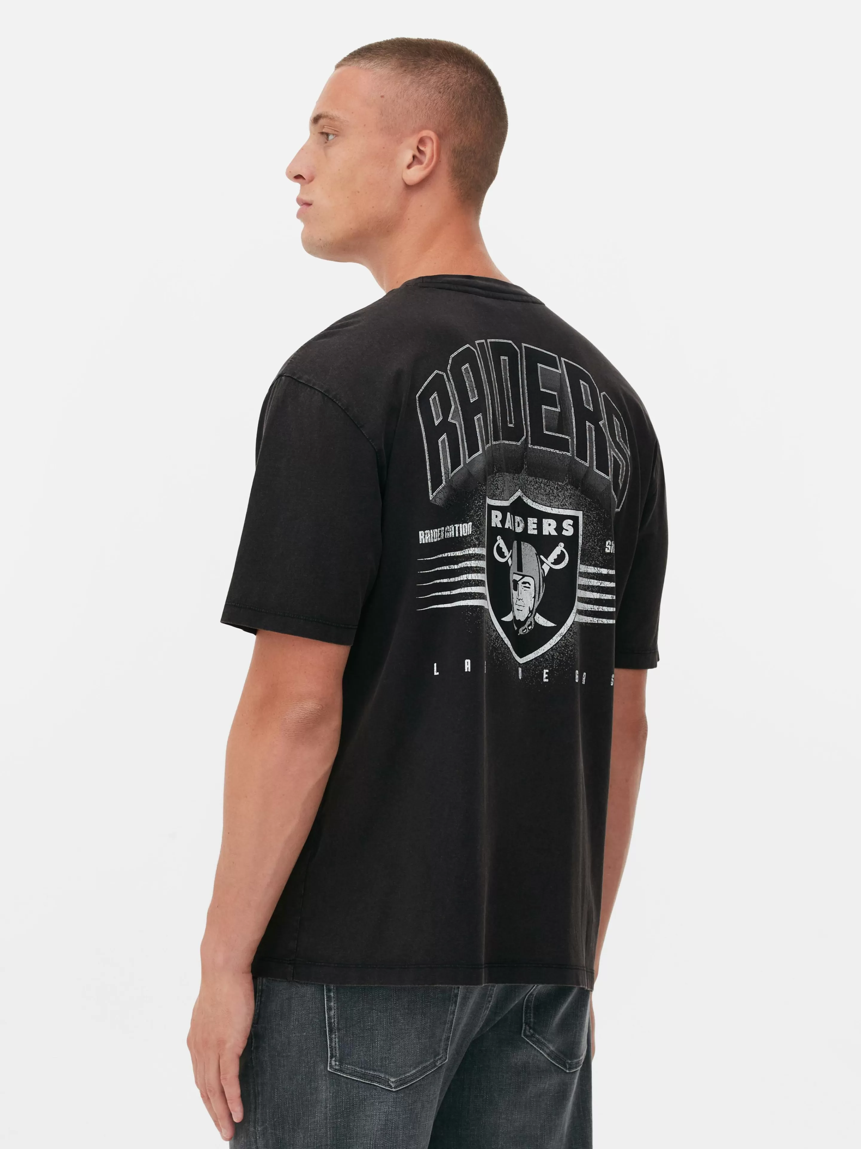 Hombre Primark Camisetas Y Sudaderas Con Estampado Gráfico | Tops Y Camisetas | Camiseta Con Gráfico De Las Vegas Raiders De La NFL