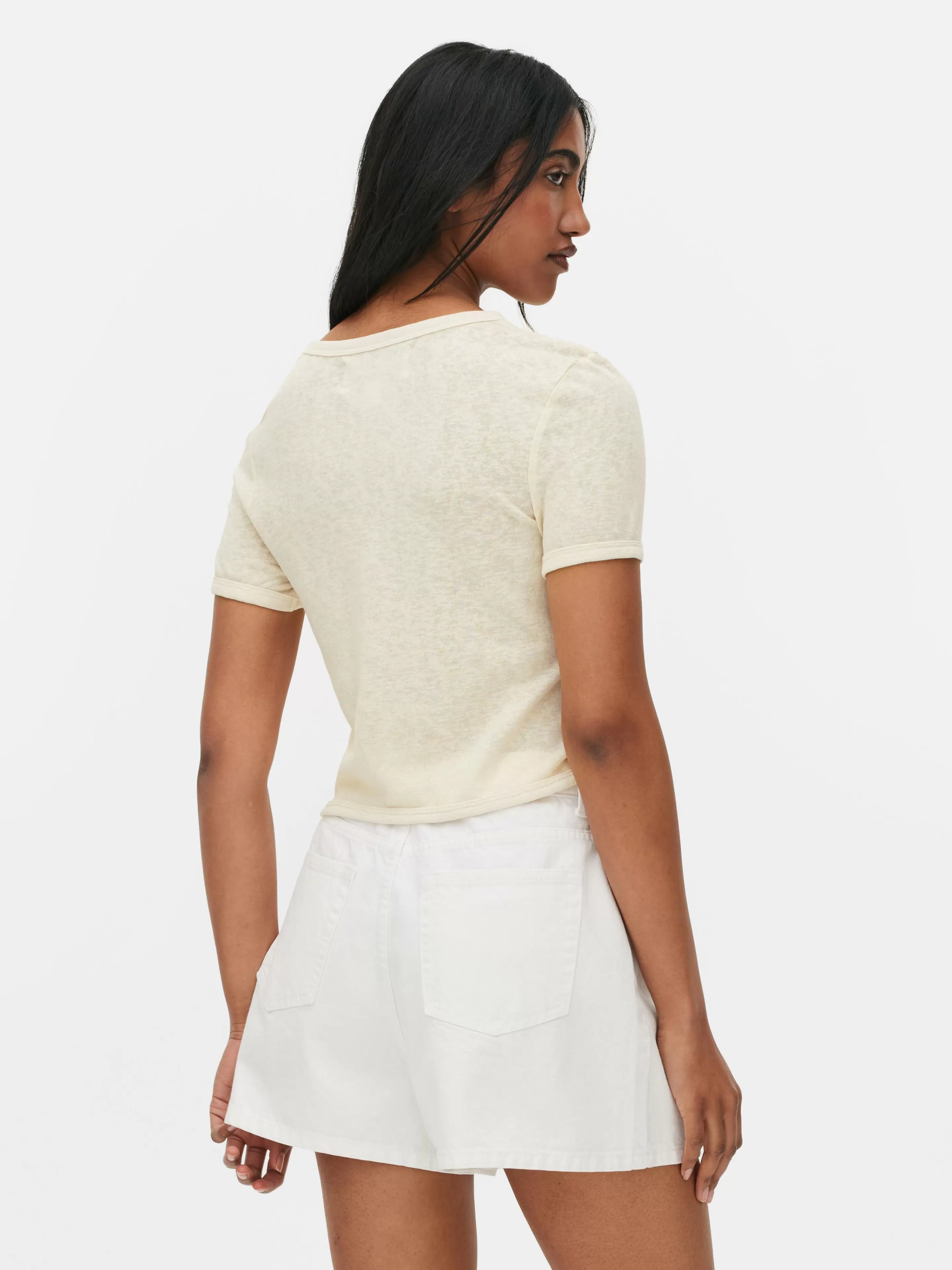 Mujer Primark Tops Y Camisetas | Camiseta Corta Con El Logotipo De Los Rolling Stones