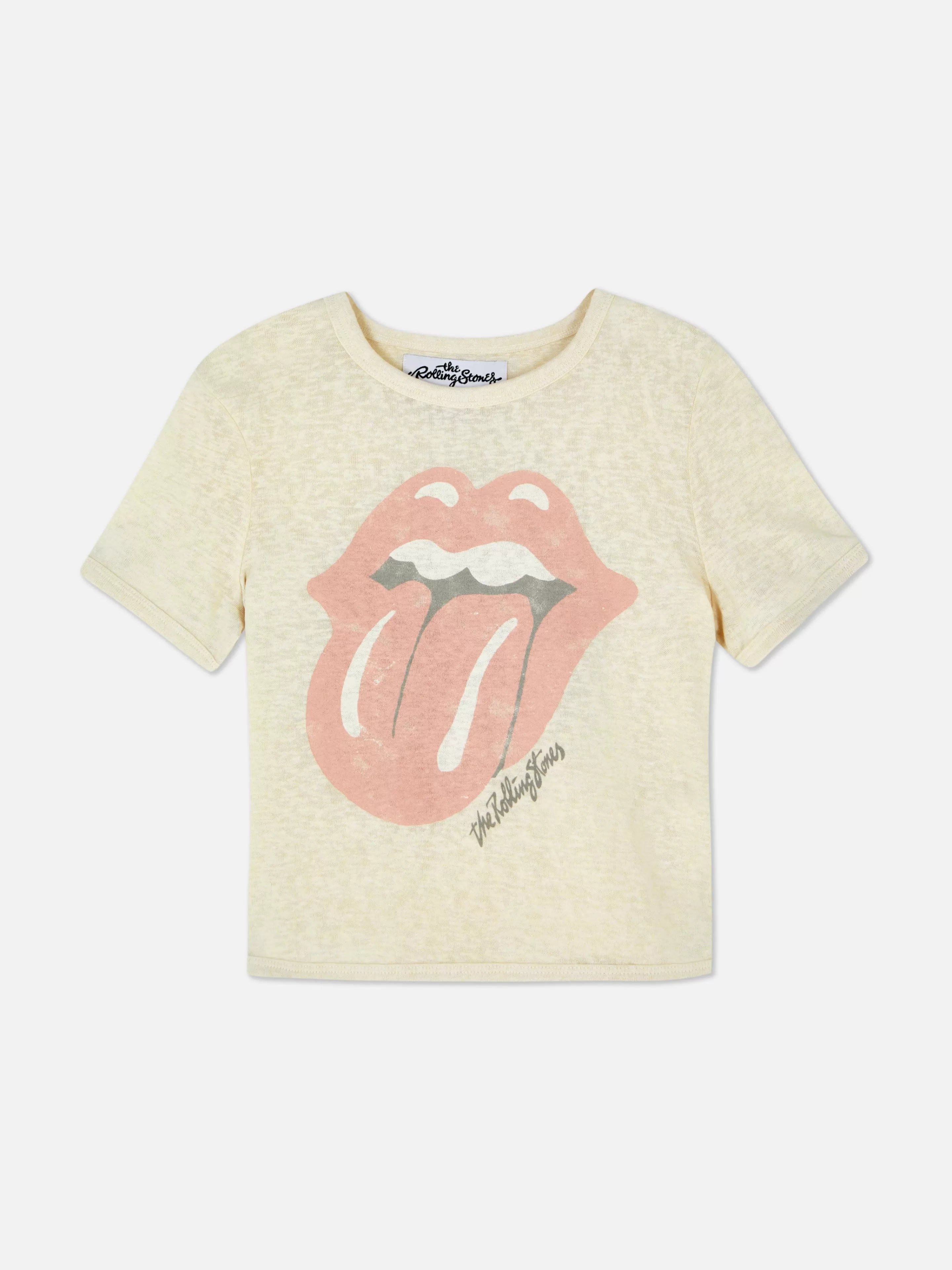 Mujer Primark Tops Y Camisetas | Camiseta Corta Con El Logotipo De Los Rolling Stones