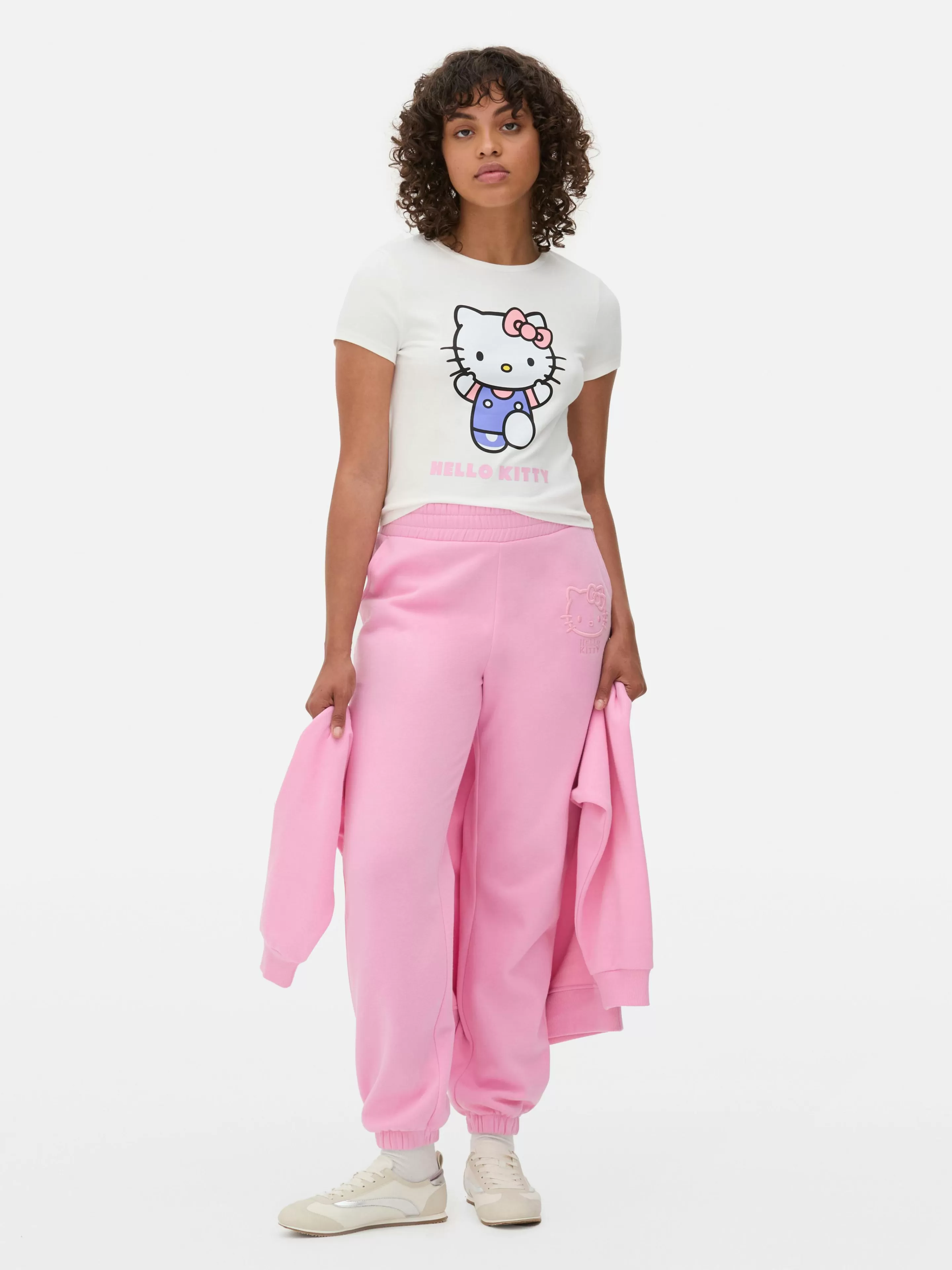 Mujer Primark Tops Y Camisetas | Camiseta Corta Con Estampado De Hello Kitty