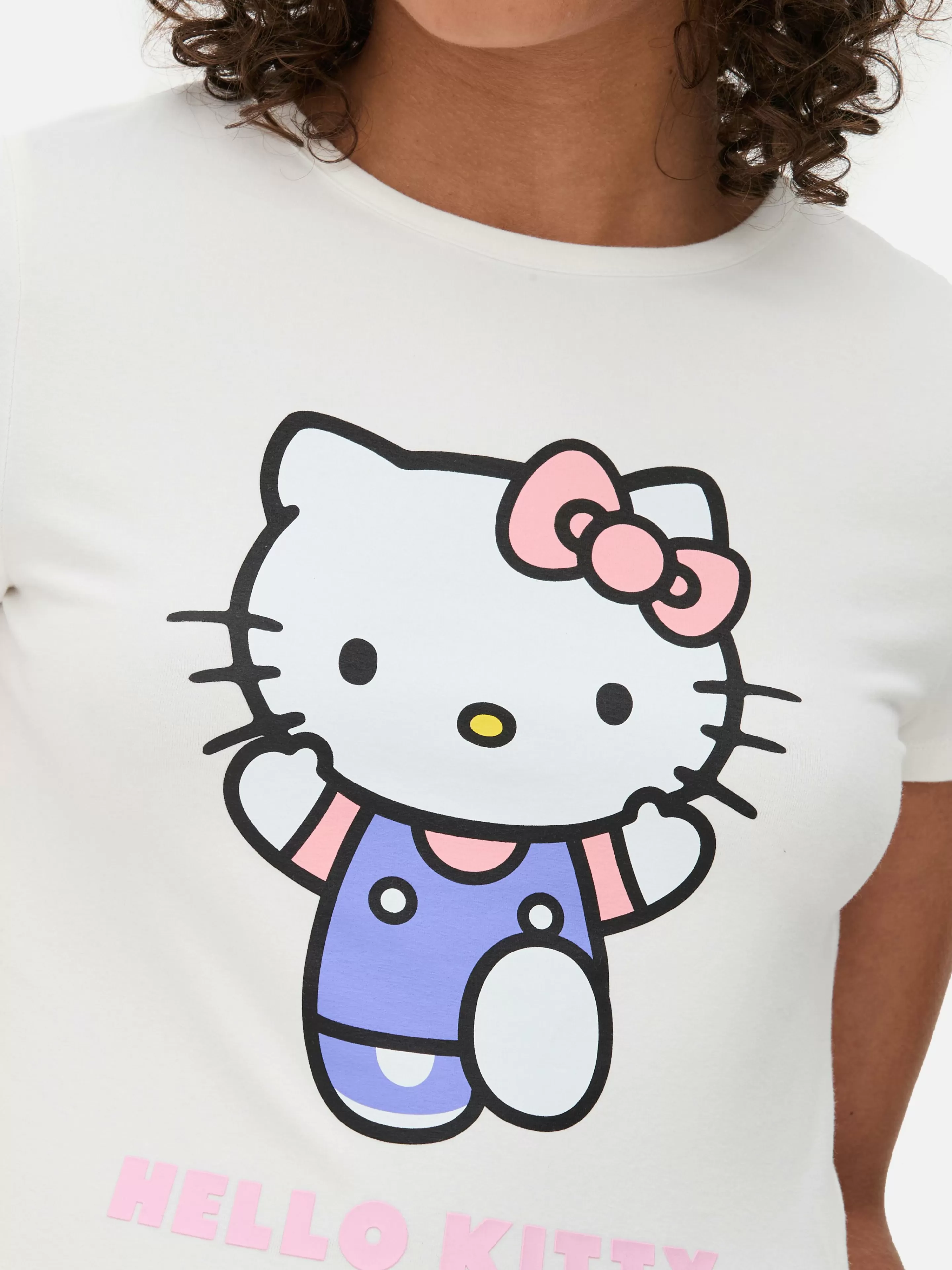 Mujer Primark Tops Y Camisetas | Camiseta Corta Con Estampado De Hello Kitty