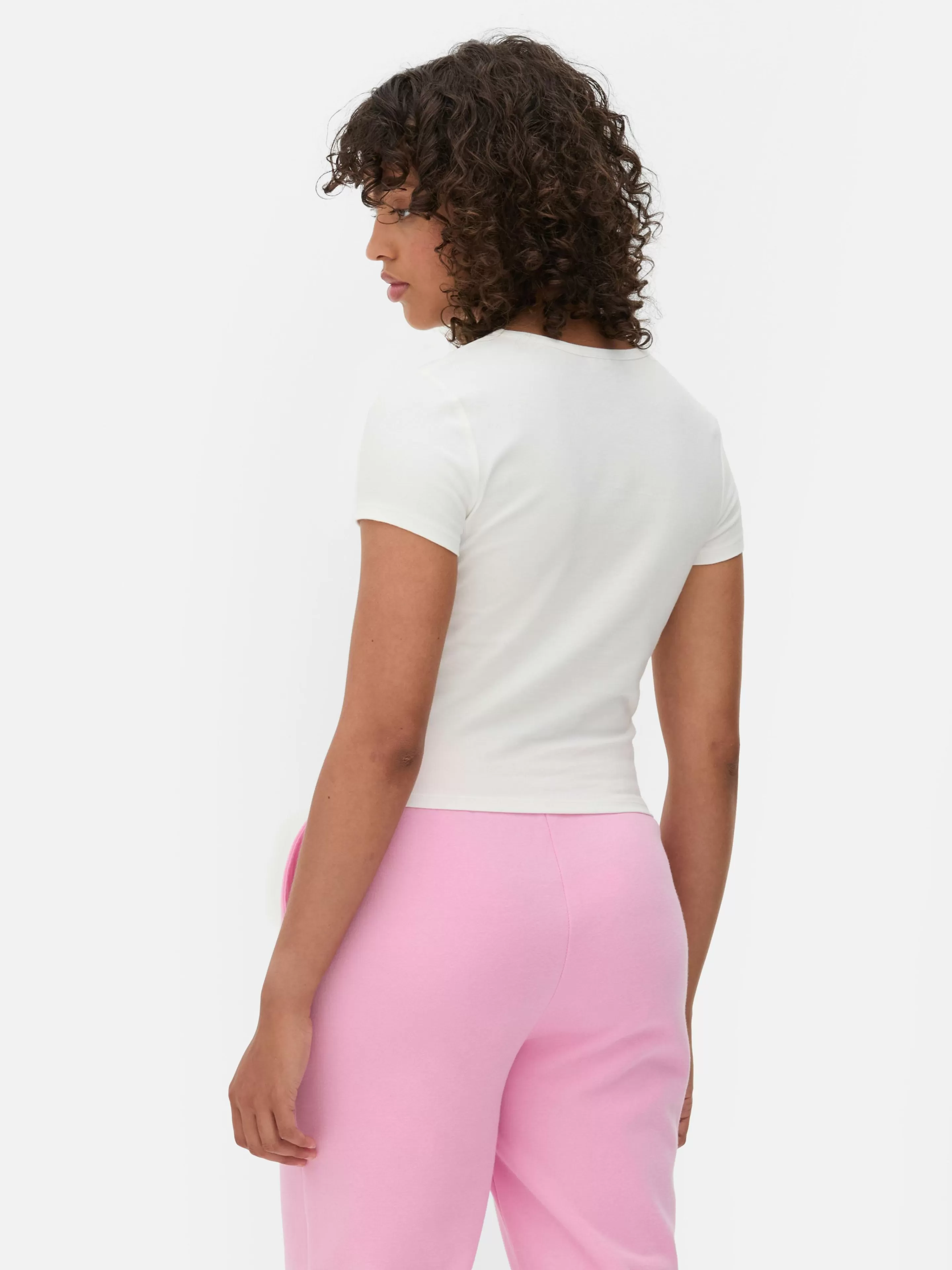 Mujer Primark Tops Y Camisetas | Camiseta Corta Con Estampado De Hello Kitty