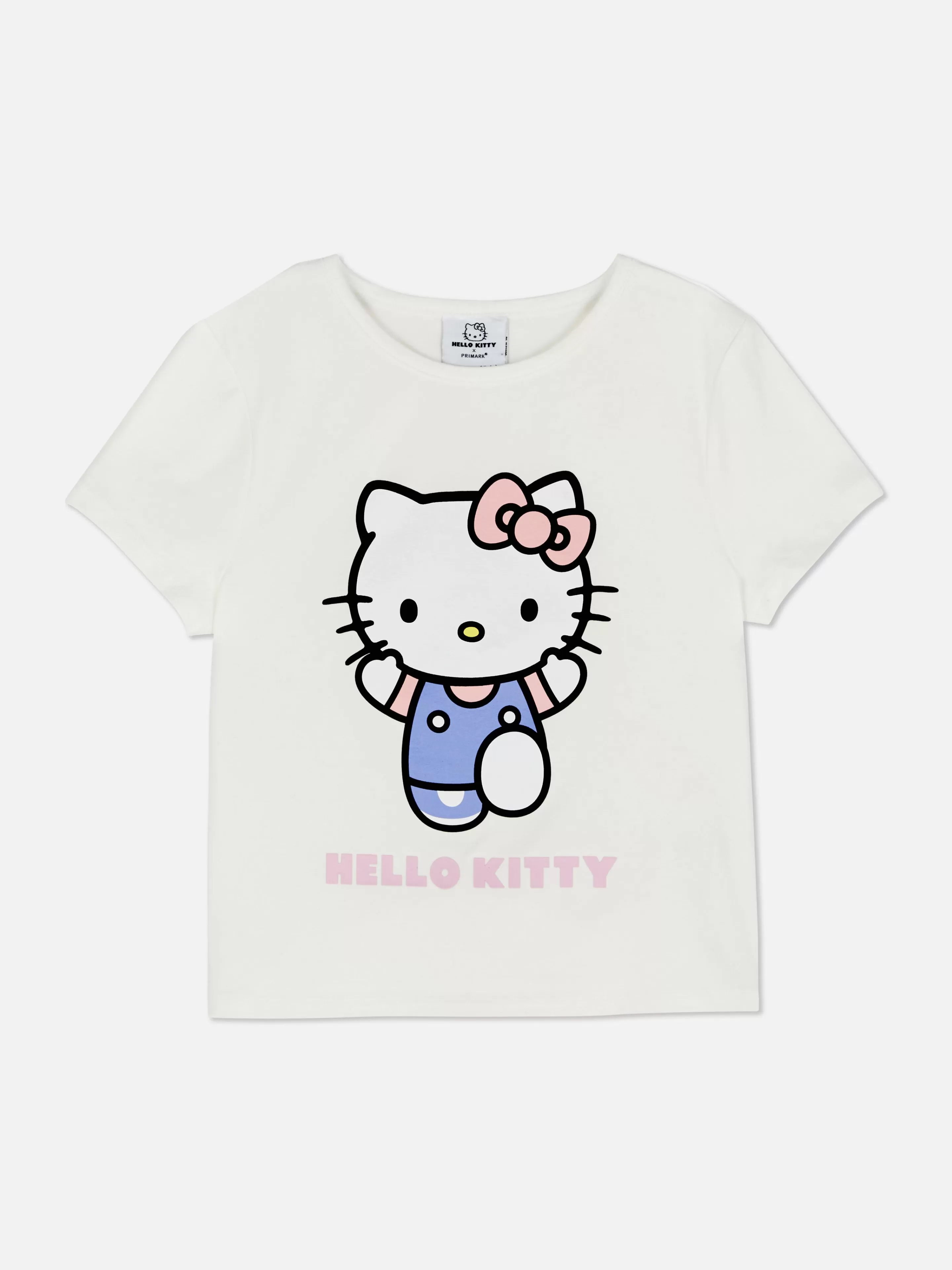 Mujer Primark Tops Y Camisetas | Camiseta Corta Con Estampado De Hello Kitty