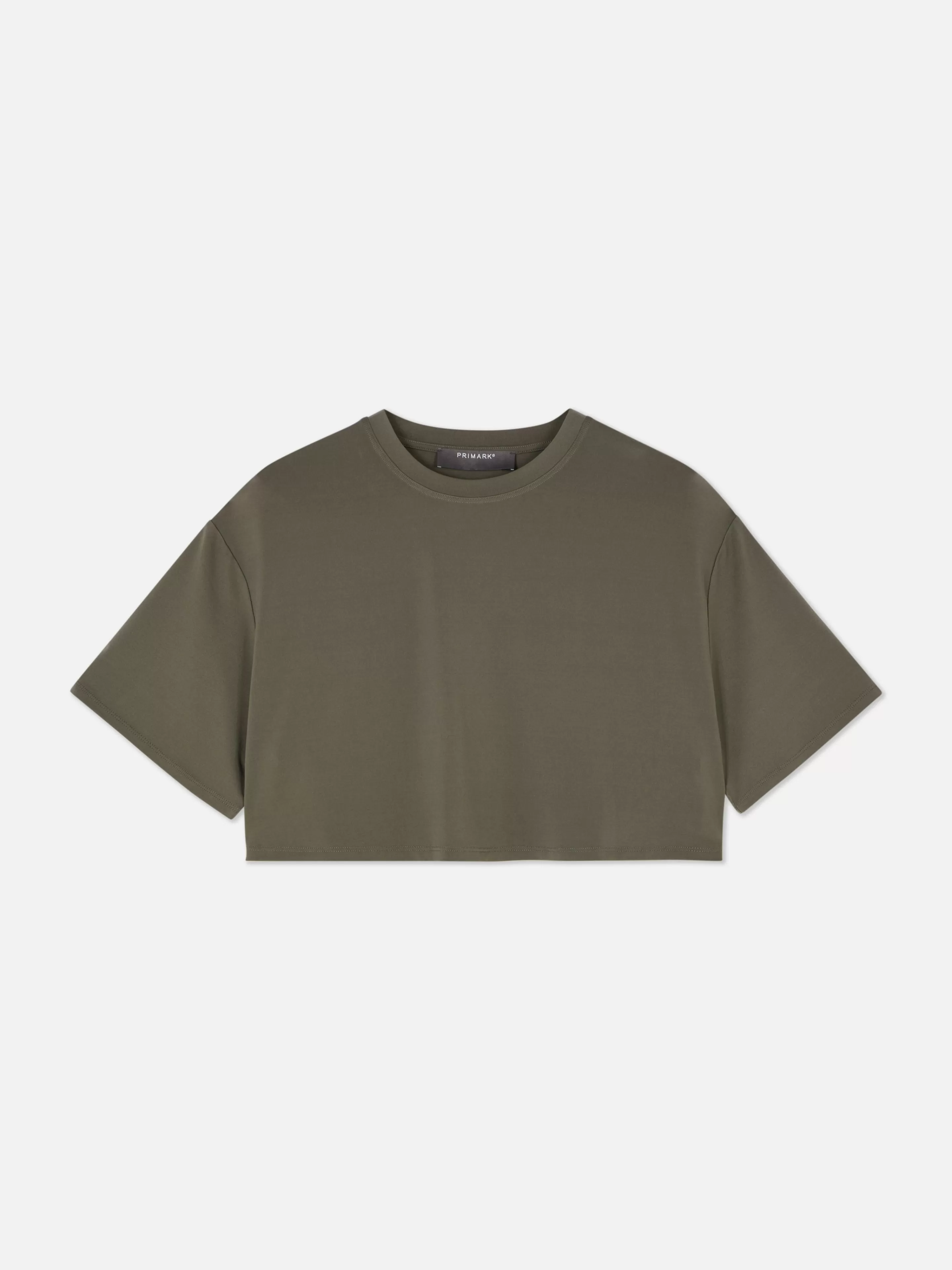 Mujer Primark Tops Y Camisetas | Camiseta Corta De Corte Cuadrado Combinable