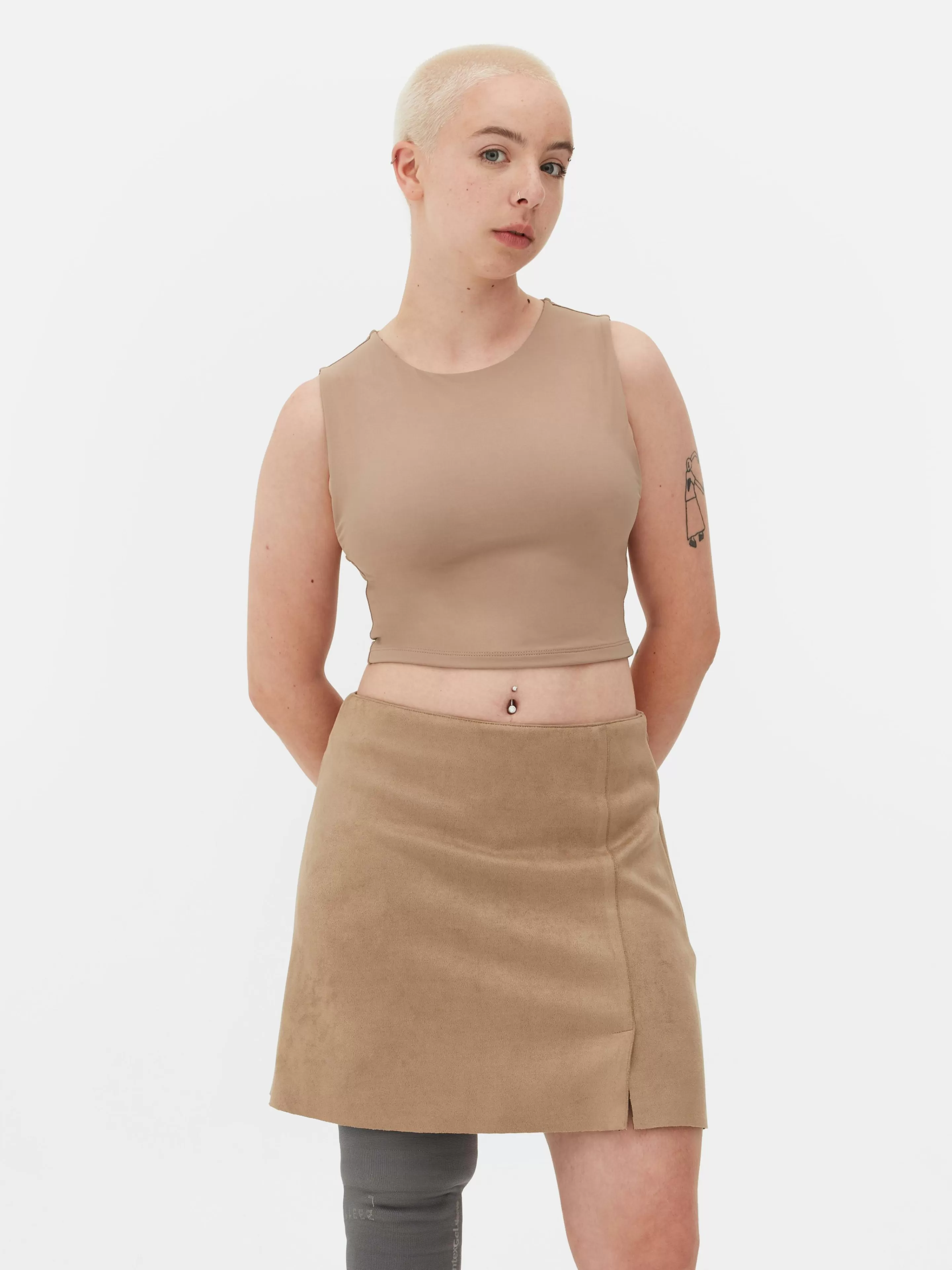 Mujer Primark Tops Y Camisetas | Camiseta Corta Y Sin Mangas Con Espalda Nadadora
