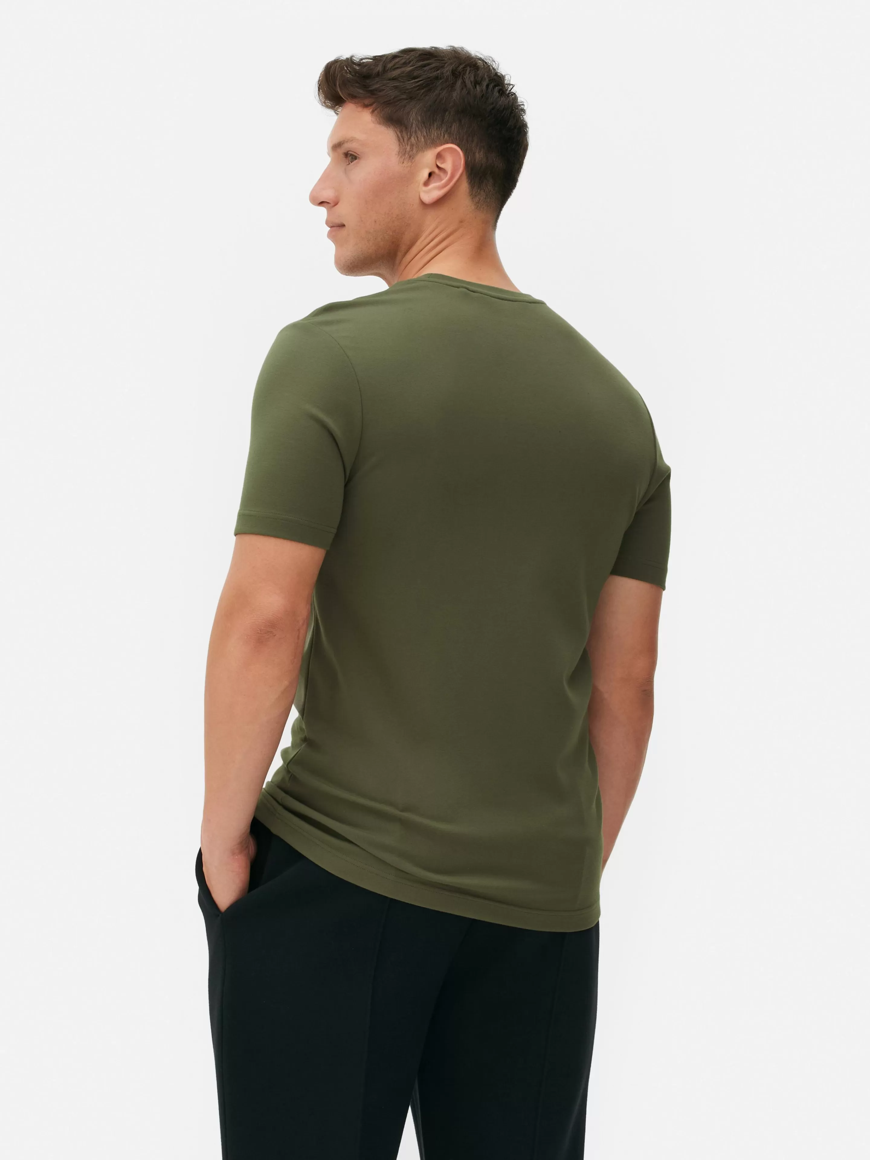Hombre Primark Tops Y Camisetas | Camiseta De Corte Entallado De Kem