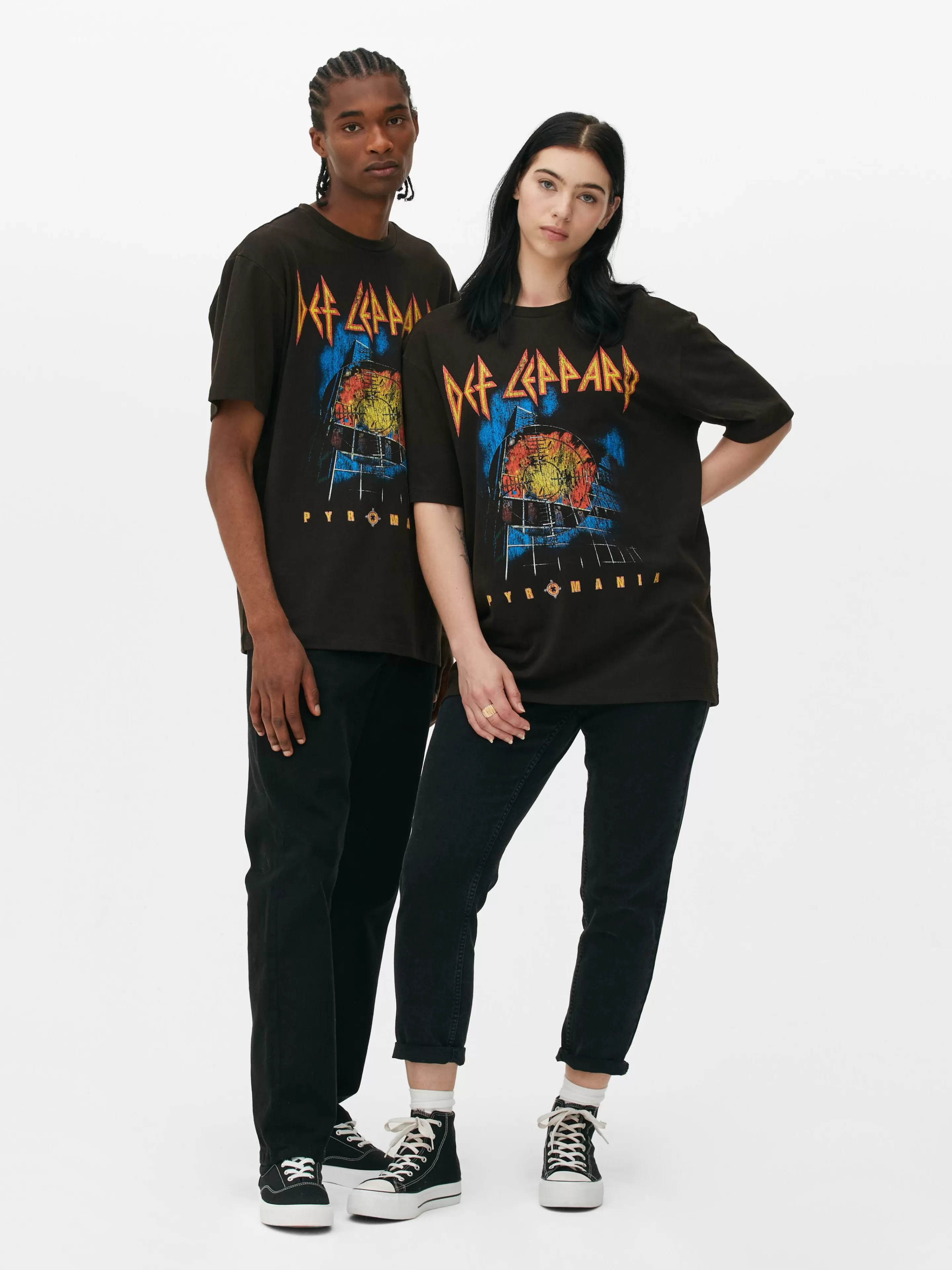Mujer/Hombre Primark Camisetas Y Sudaderas Con Estampado Gráfico | Tops Y Camisetas | Camiseta De Manga Corta Con Estampado De Def Leppard