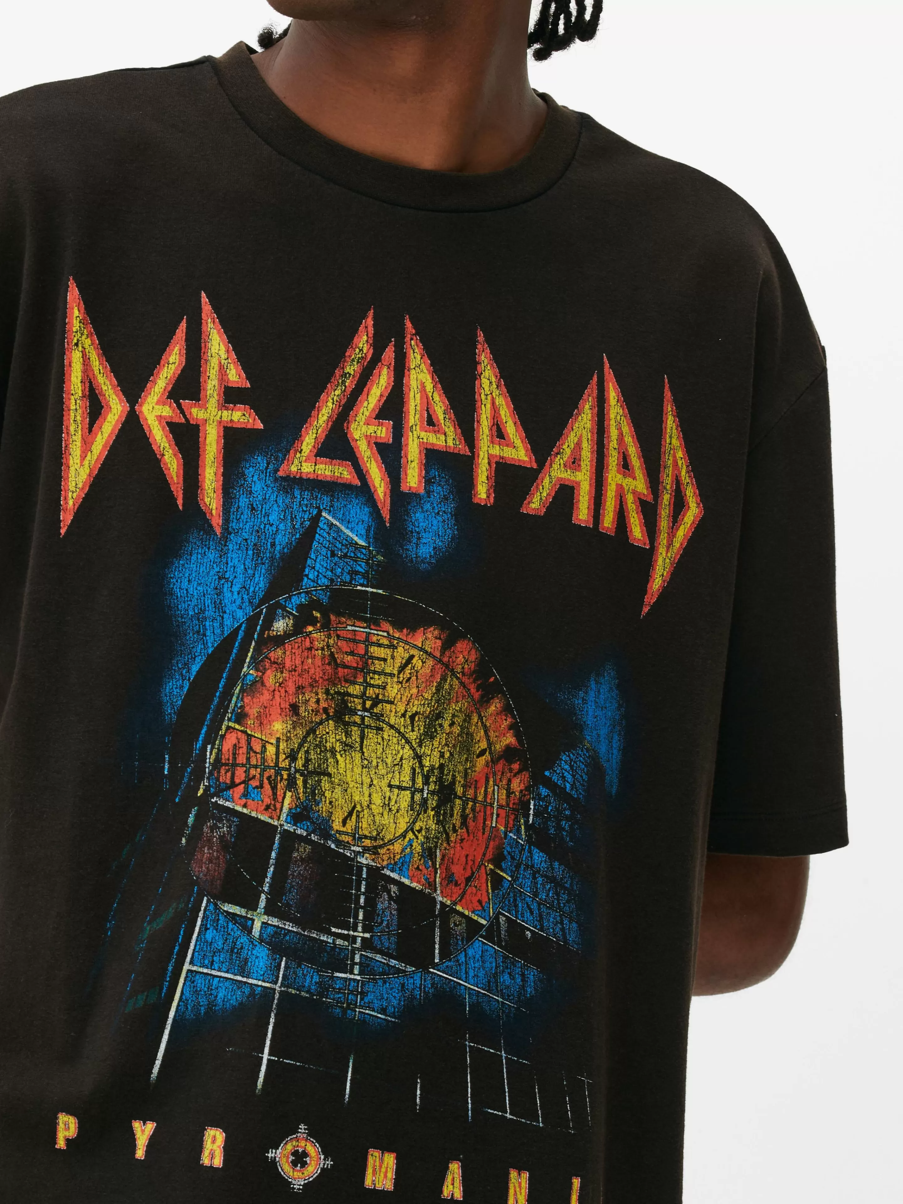 Mujer/Hombre Primark Camisetas Y Sudaderas Con Estampado Gráfico | Tops Y Camisetas | Camiseta De Manga Corta Con Estampado De Def Leppard