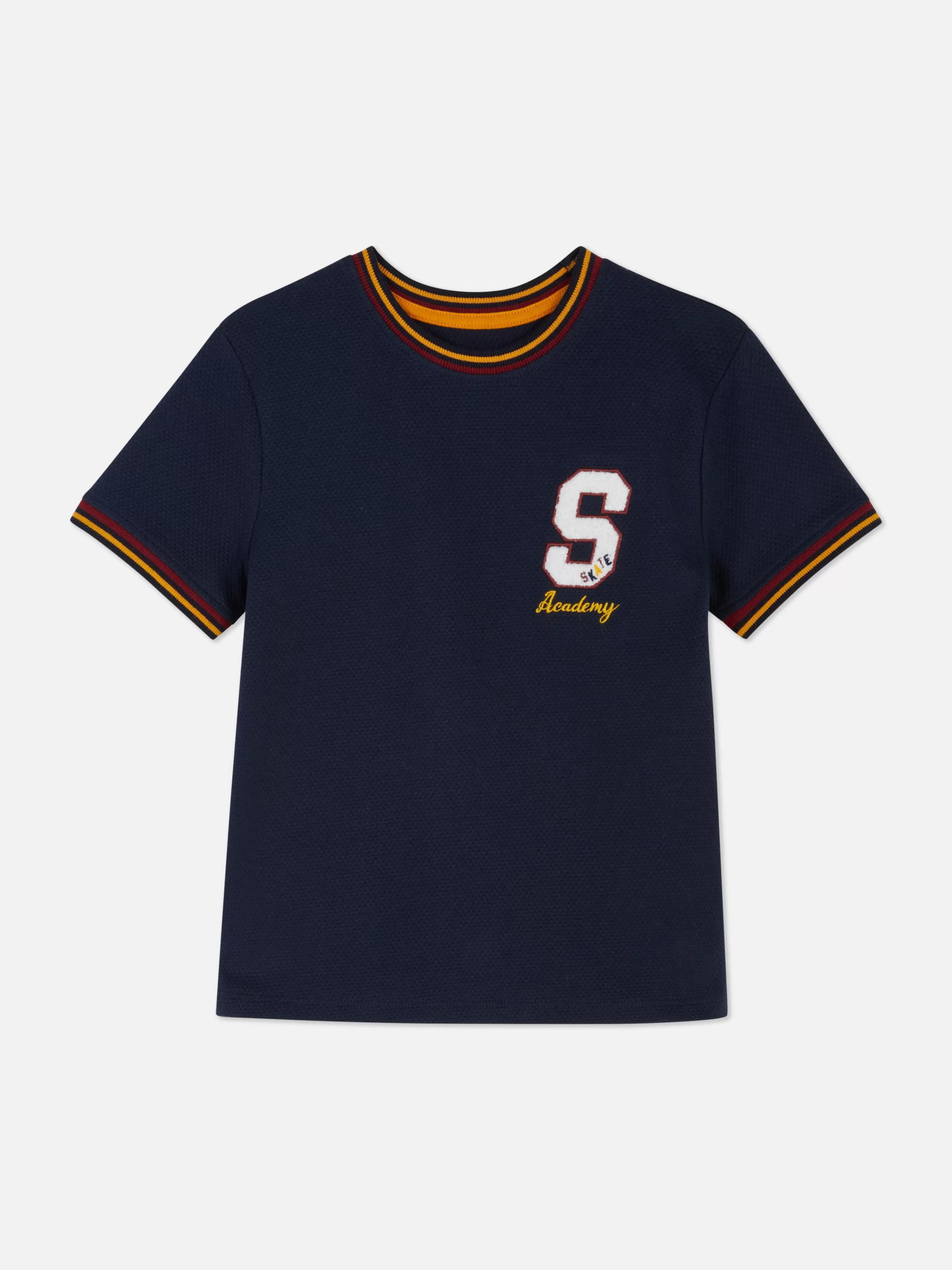 Niños Primark Tops Y Camisetas | Camiseta De Manga Corta De Estilo Universitario