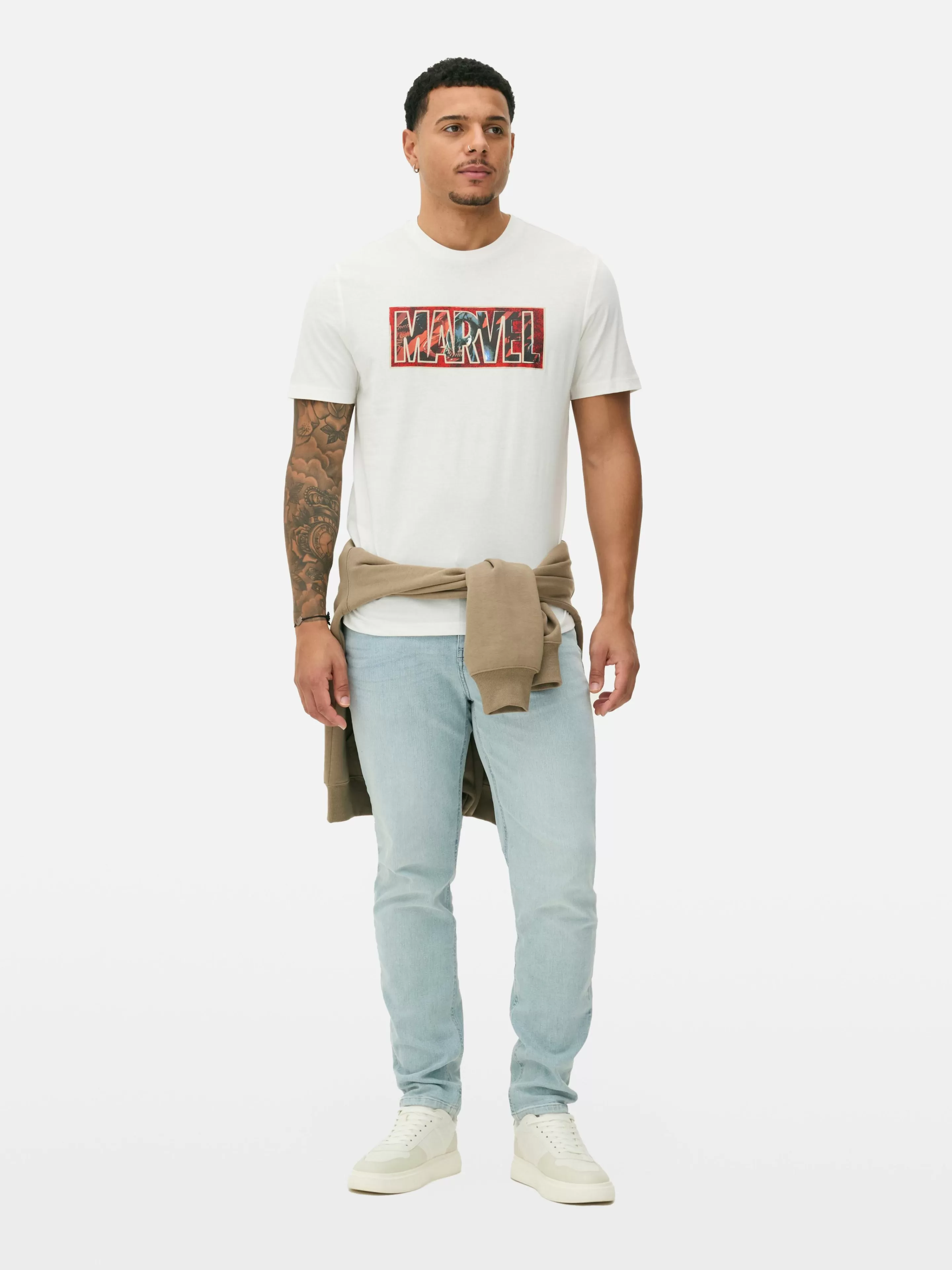 Hombre Primark Camisetas Y Sudaderas Con Estampado Gráfico | Tops Y Camisetas | Camiseta De Manga Corta Gráfica De MARVEL