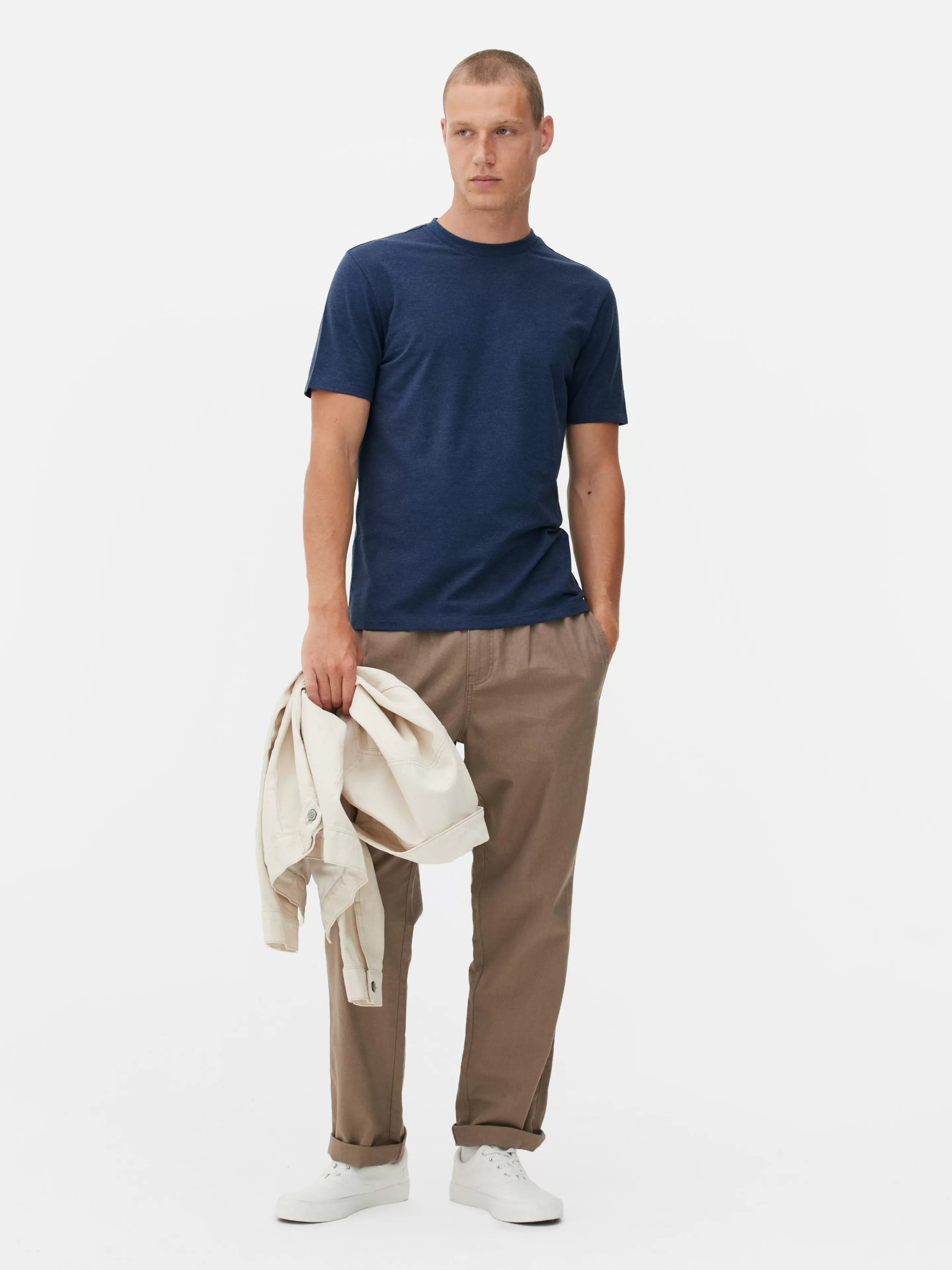 Hombre Primark Tops Y Camisetas | Camiseta De Manga Corta Y Corte Entallado