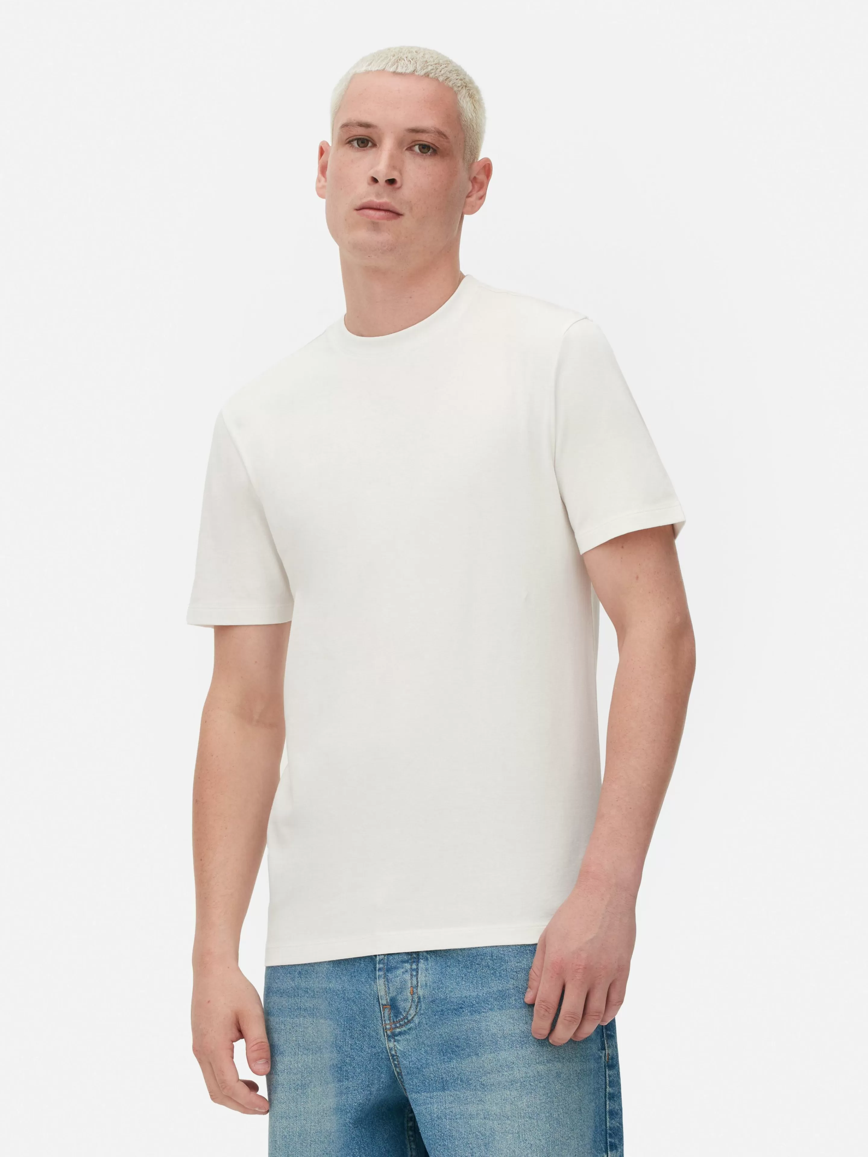 Hombre Primark Tops Y Camisetas | Camiseta De Manga Corta Y Corte Entallado