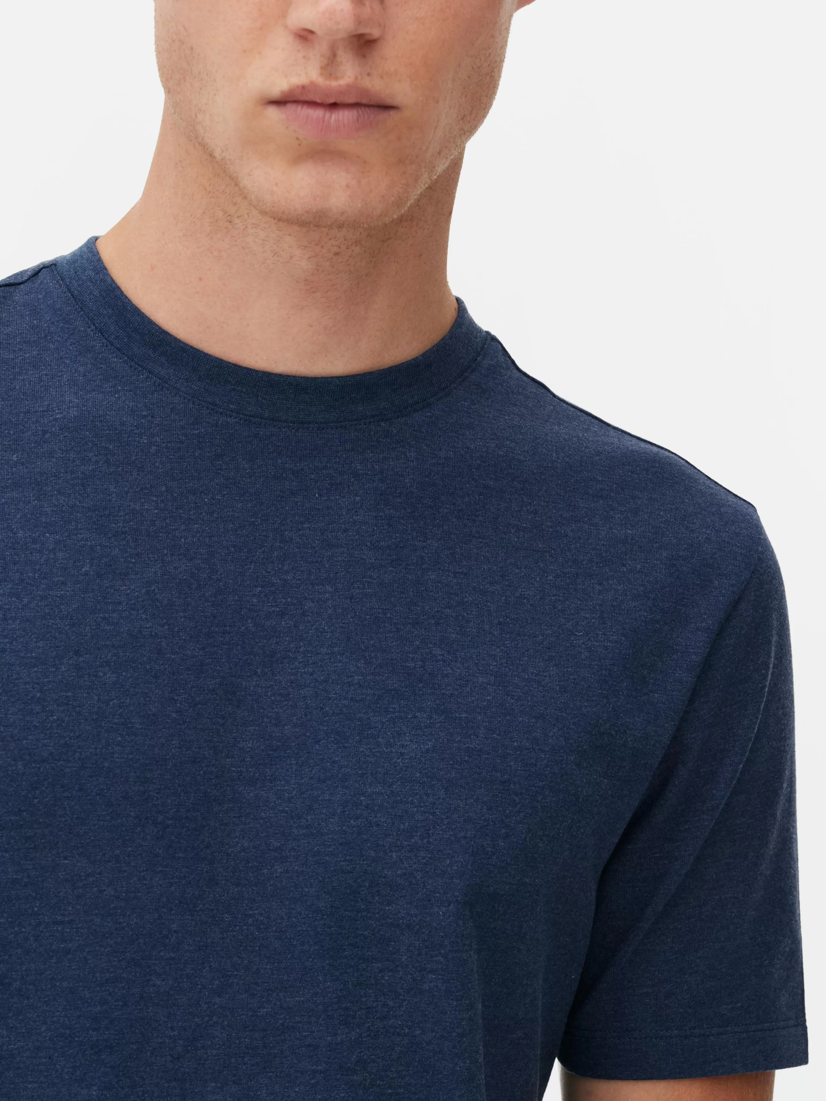 Hombre Primark Tops Y Camisetas | Camiseta De Manga Corta Y Corte Entallado