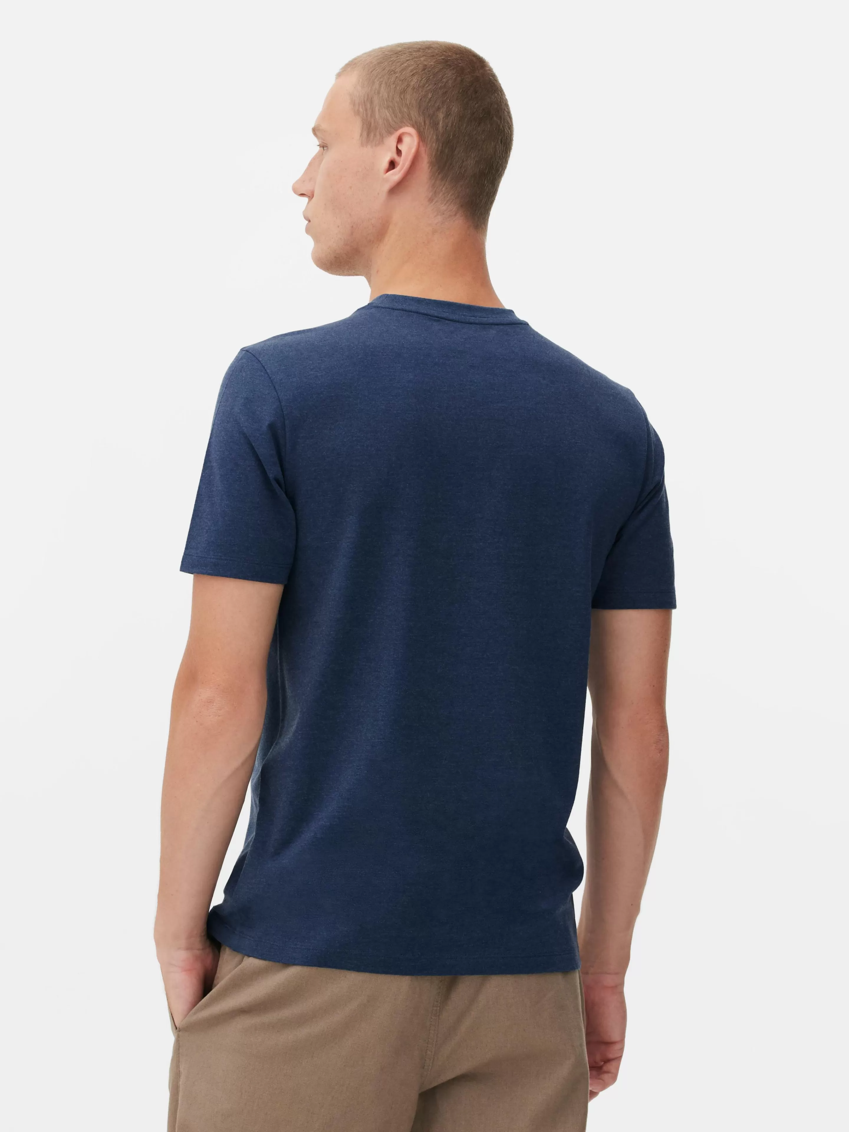 Hombre Primark Tops Y Camisetas | Camiseta De Manga Corta Y Corte Entallado