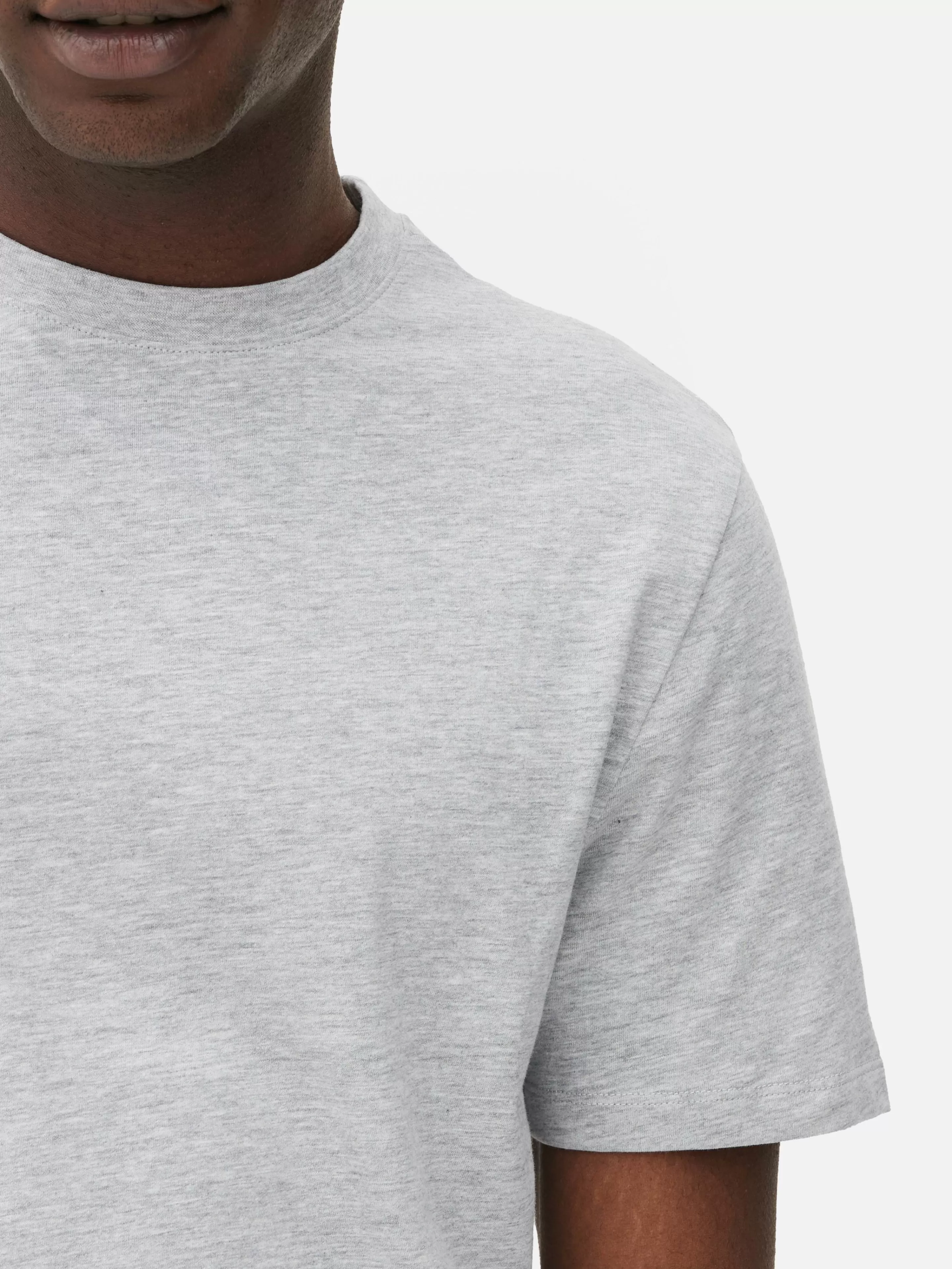 camiseta_jaspeada_de_corte_recto_3.webp Hombre Primark Tops Y Camisetas | Camiseta Jaspeada De Corte Recto