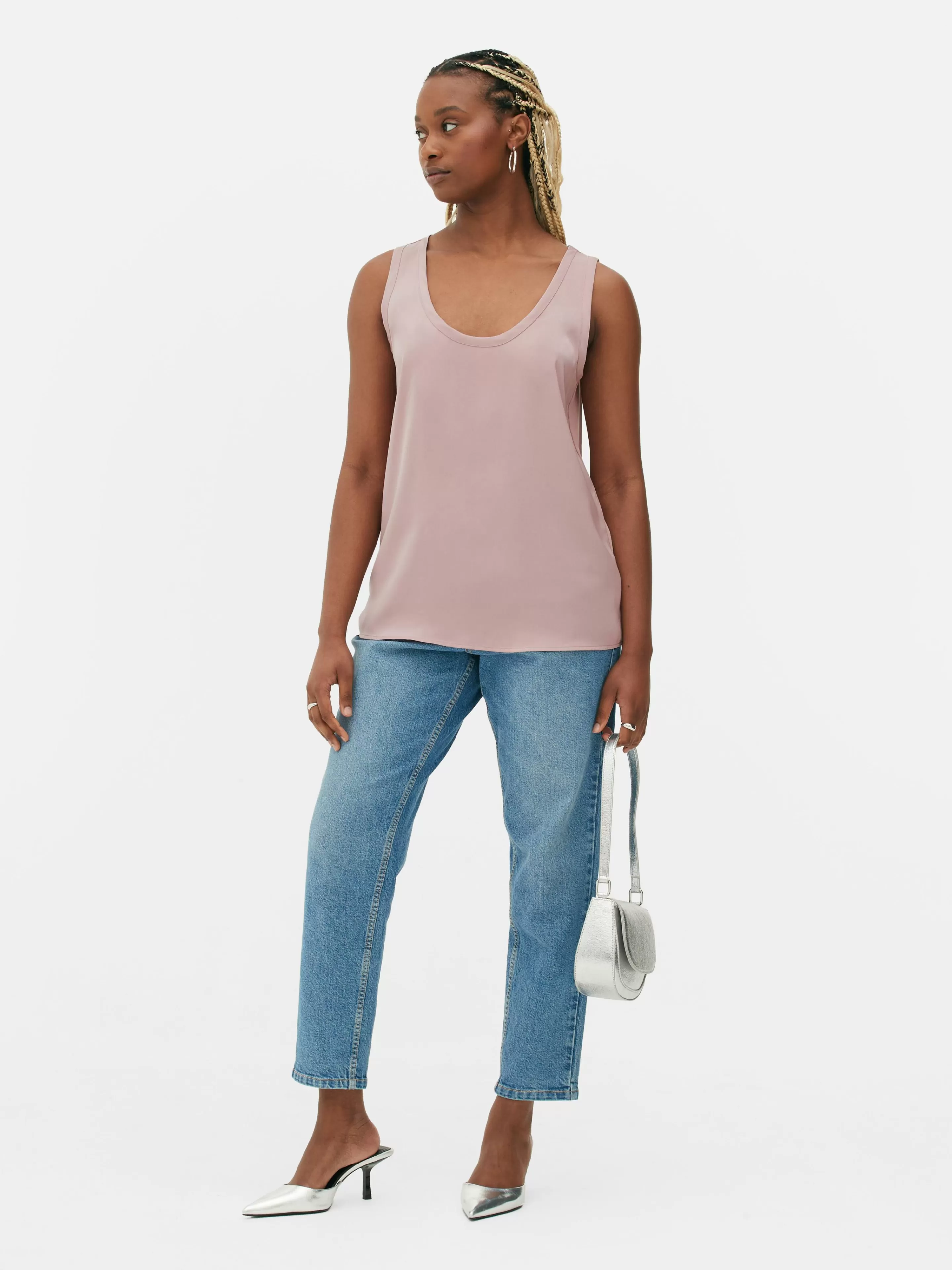 Mujer Primark Tops Y Camisetas | Camiseta Sin Mangas Básica De Corte Holgado