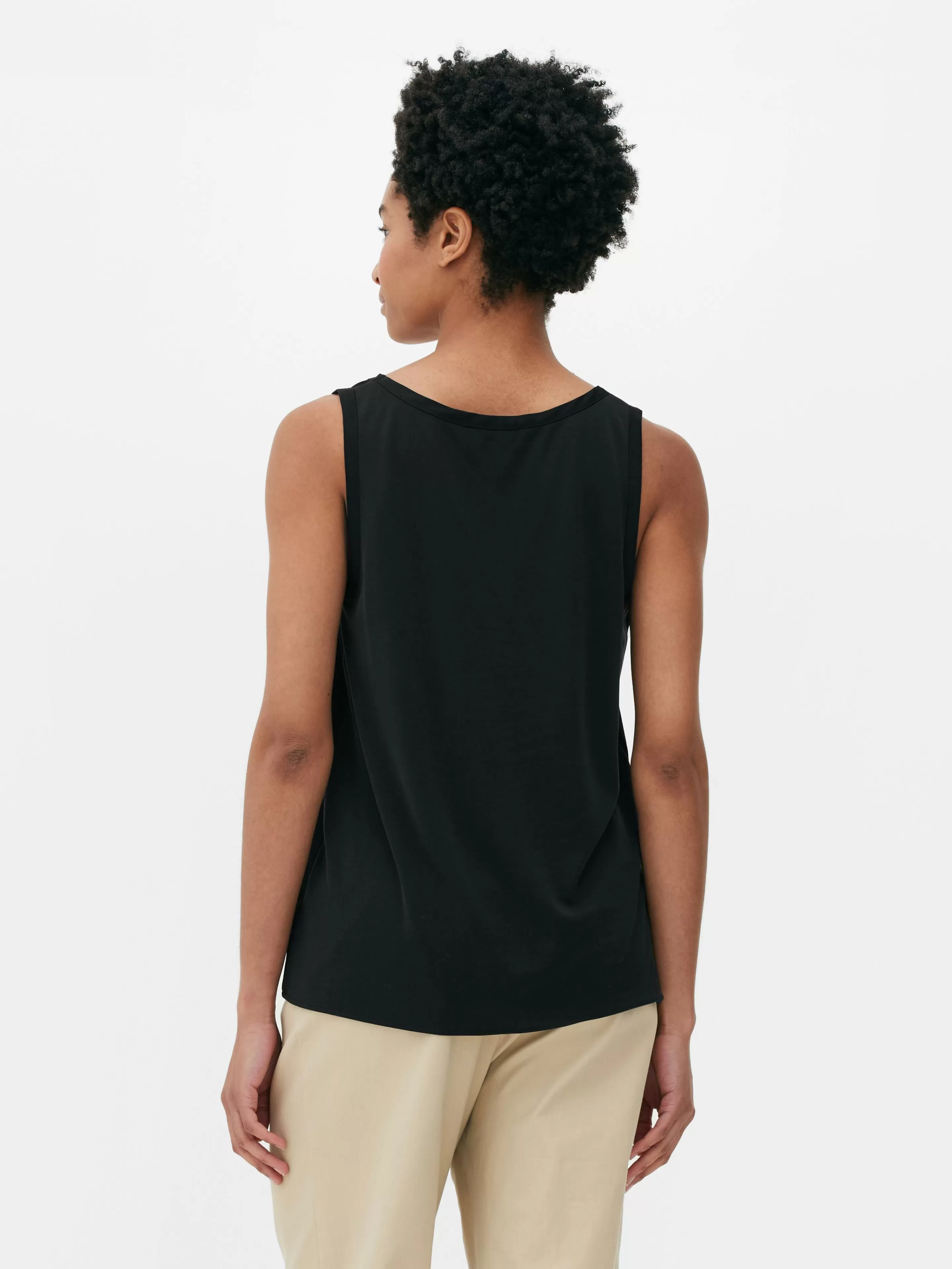 Mujer Primark Tops Y Camisetas | Camiseta Sin Mangas Básica De Corte Holgado