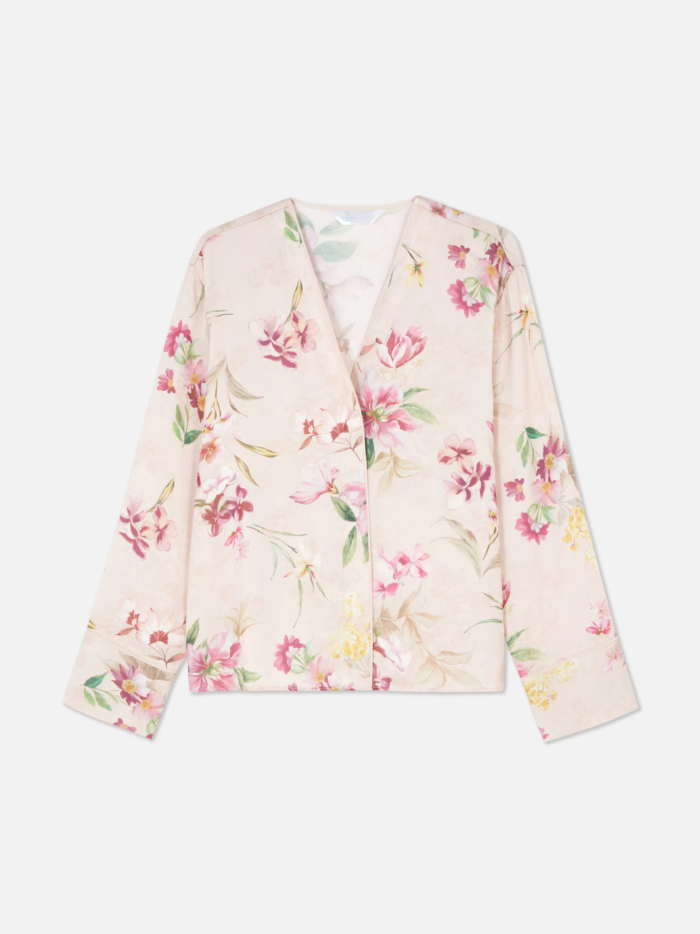 Mujer Primark Tops De Pijama | Camisón Con Cuello De Pico En Satén Con Flores
