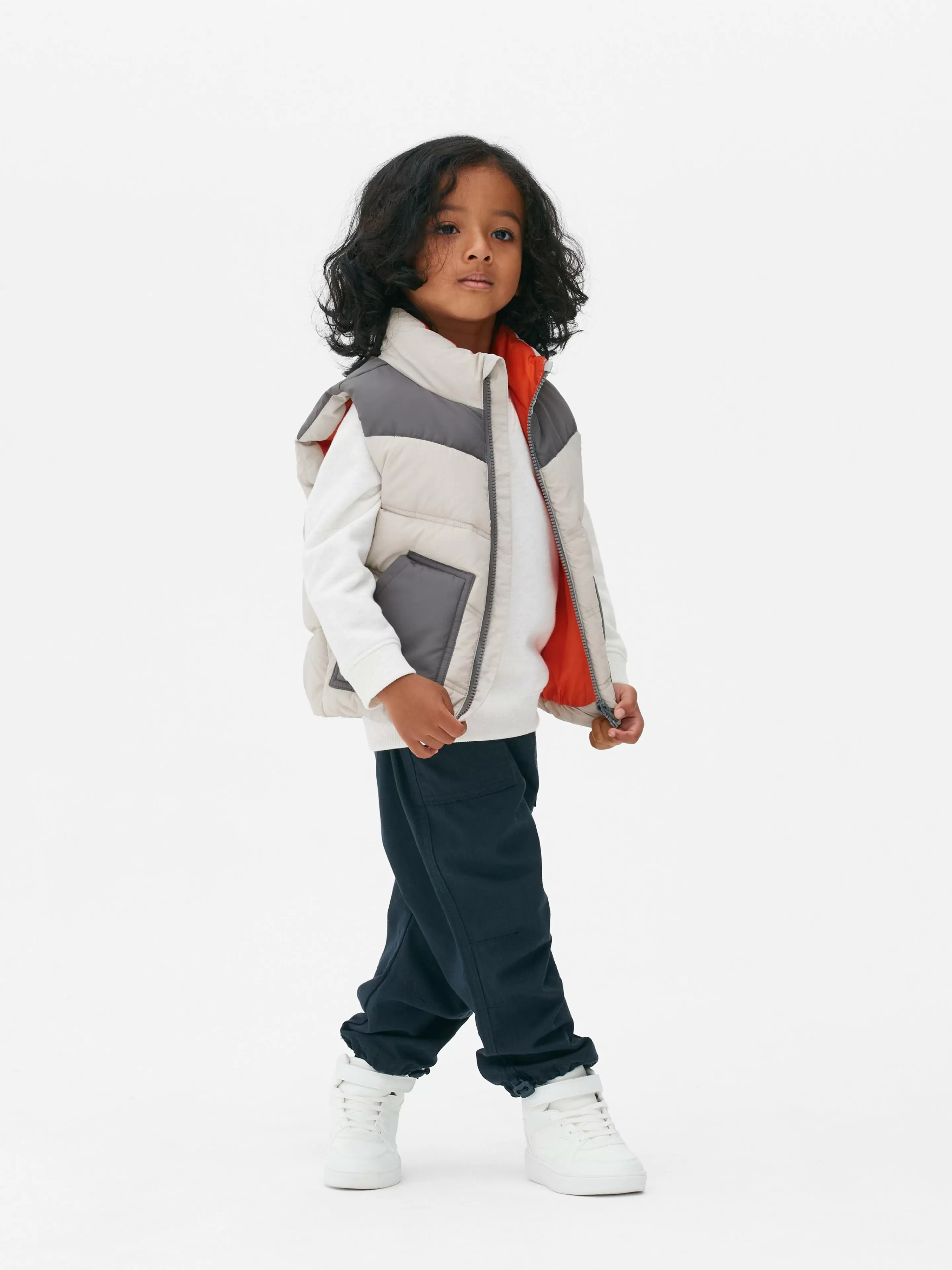 Niños Primark Abrigos Y Chaquetas | Chaleco Con Bloques De Color