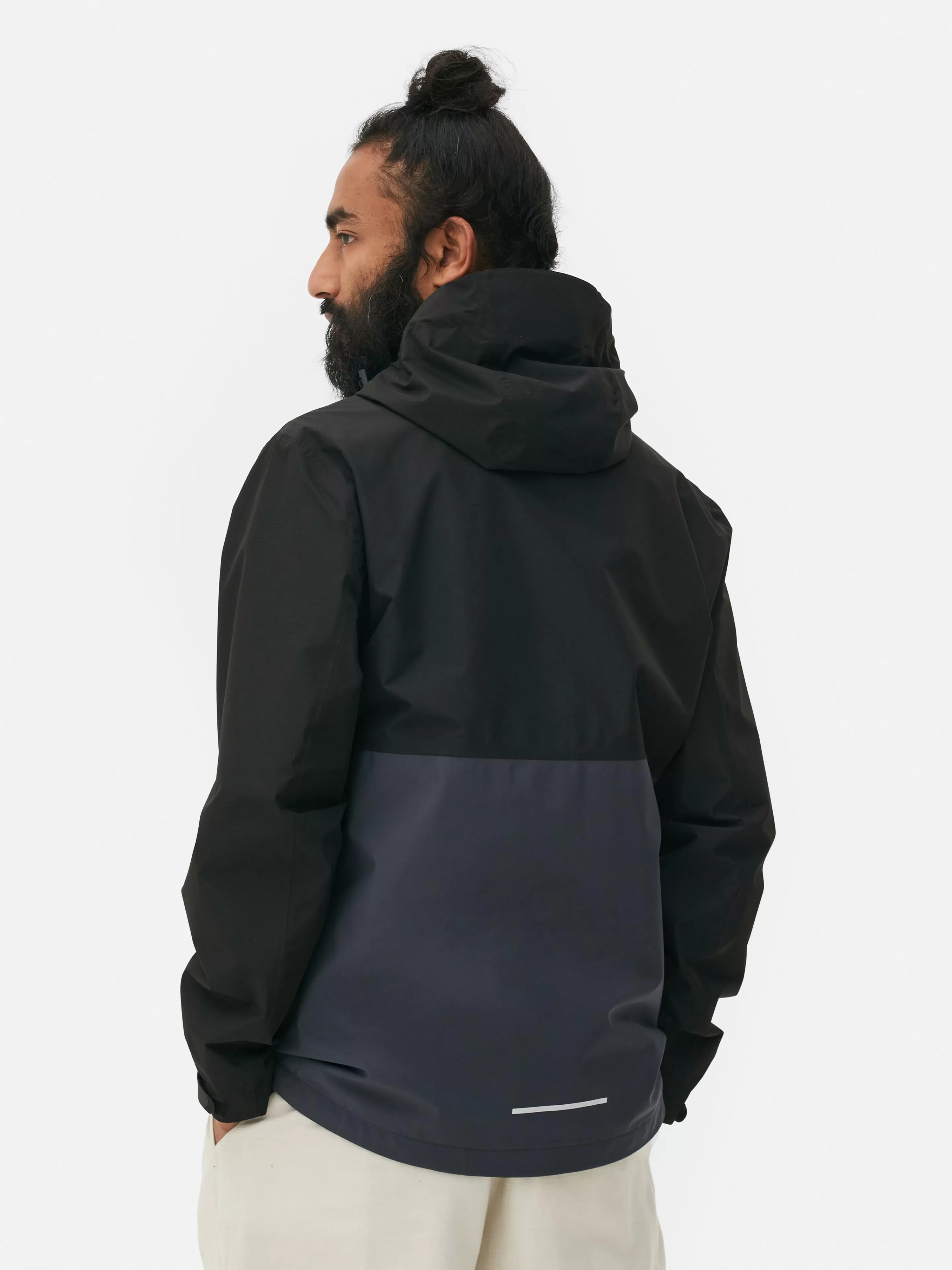 Hombre Primark Abrigos Y Chaquetas | Chubasquero Con Varios Bolsillos Y Bloques De Color