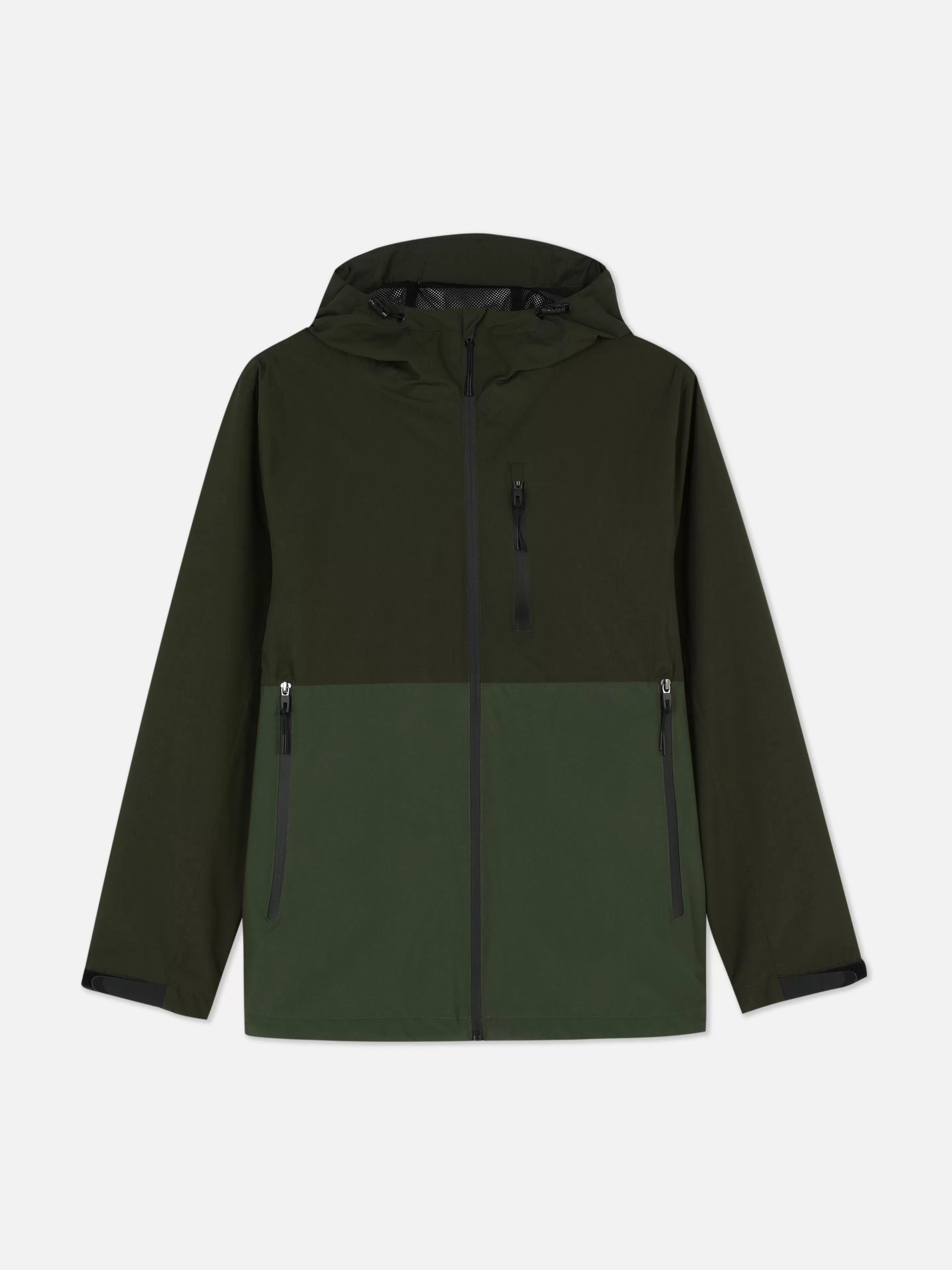 Hombre Primark Abrigos Y Chaquetas | Chubasquero Con Varios Bolsillos Y Bloques De Color