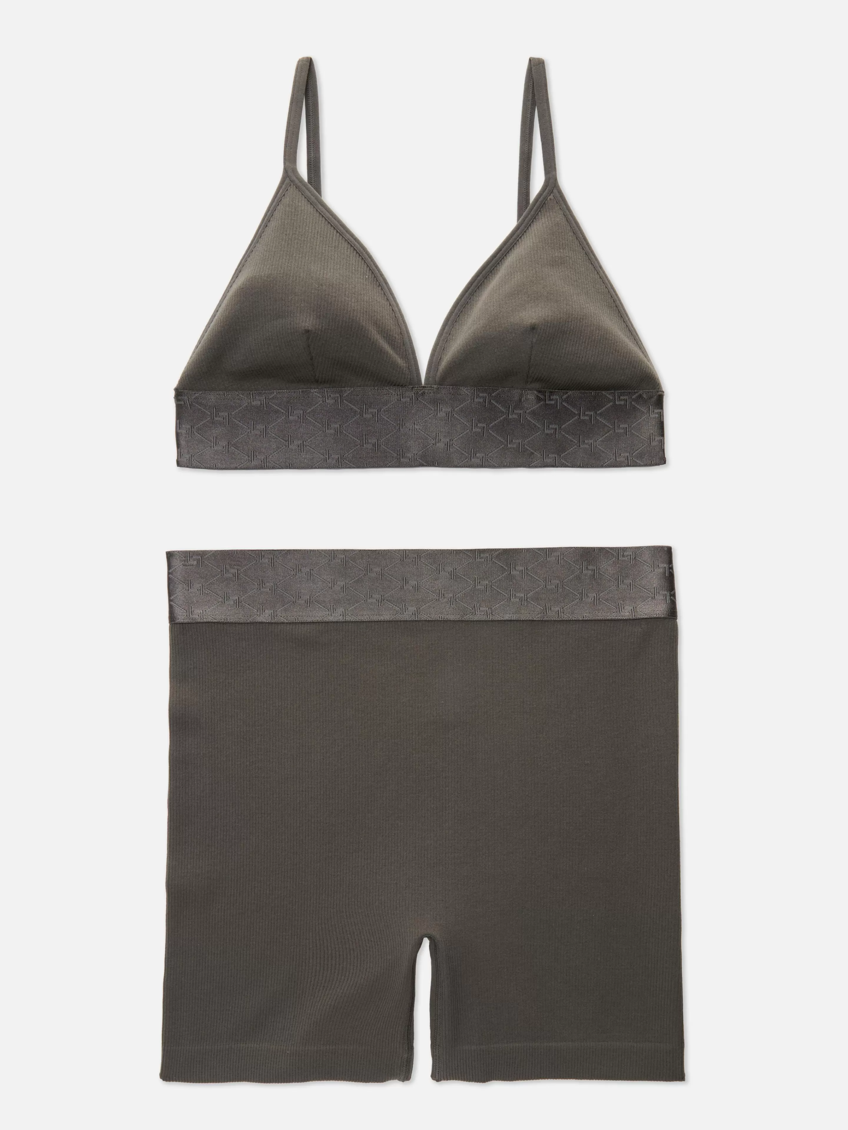Mujer Primark Sets De Lencería | Conjunto De Pantalón Corto Y Bralette Sin Costuras