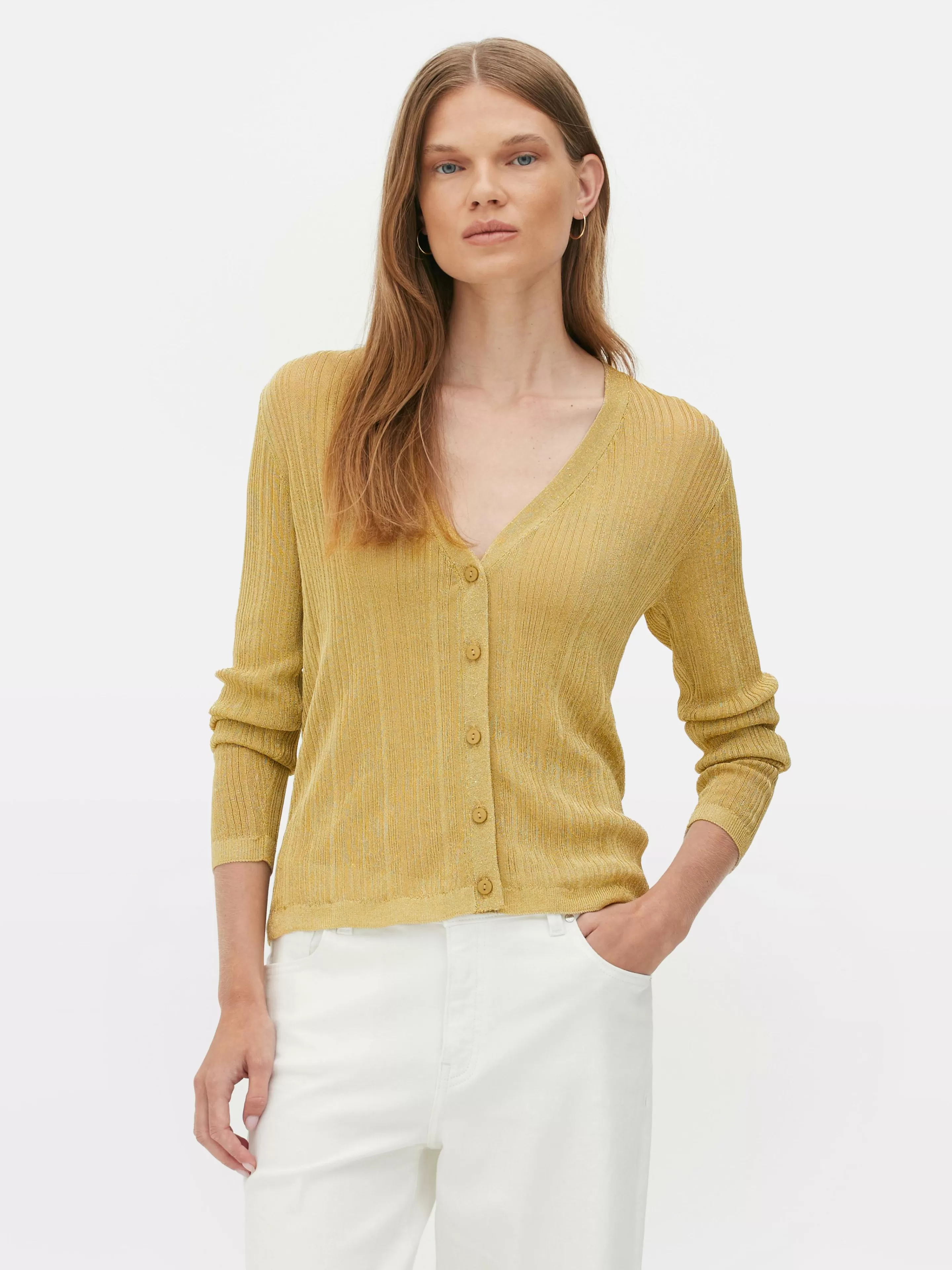 Mujer Primark Jerseys Y Cárdigans | Cárdigan De Punto Con Cuello De Pico De The Edit