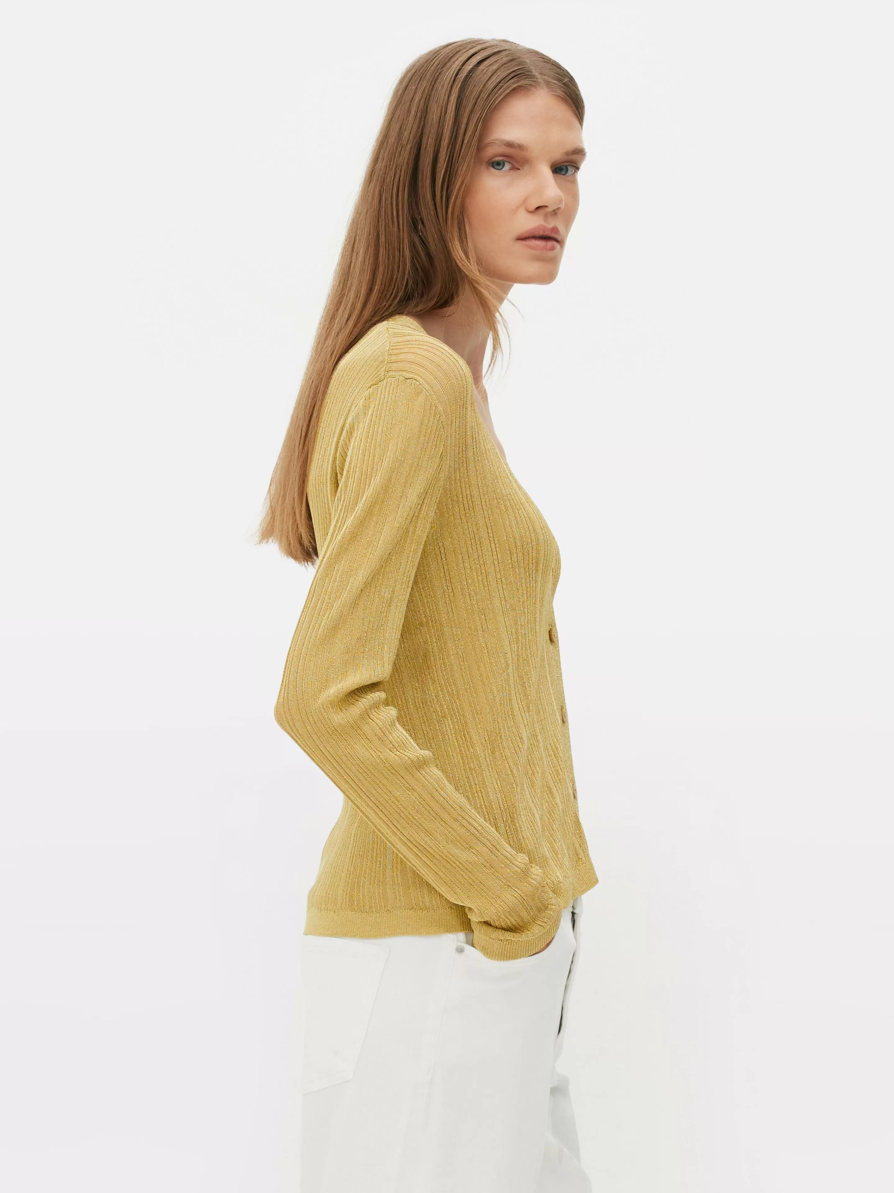Mujer Primark Jerseys Y Cárdigans | Cárdigan De Punto Con Cuello De Pico De The Edit