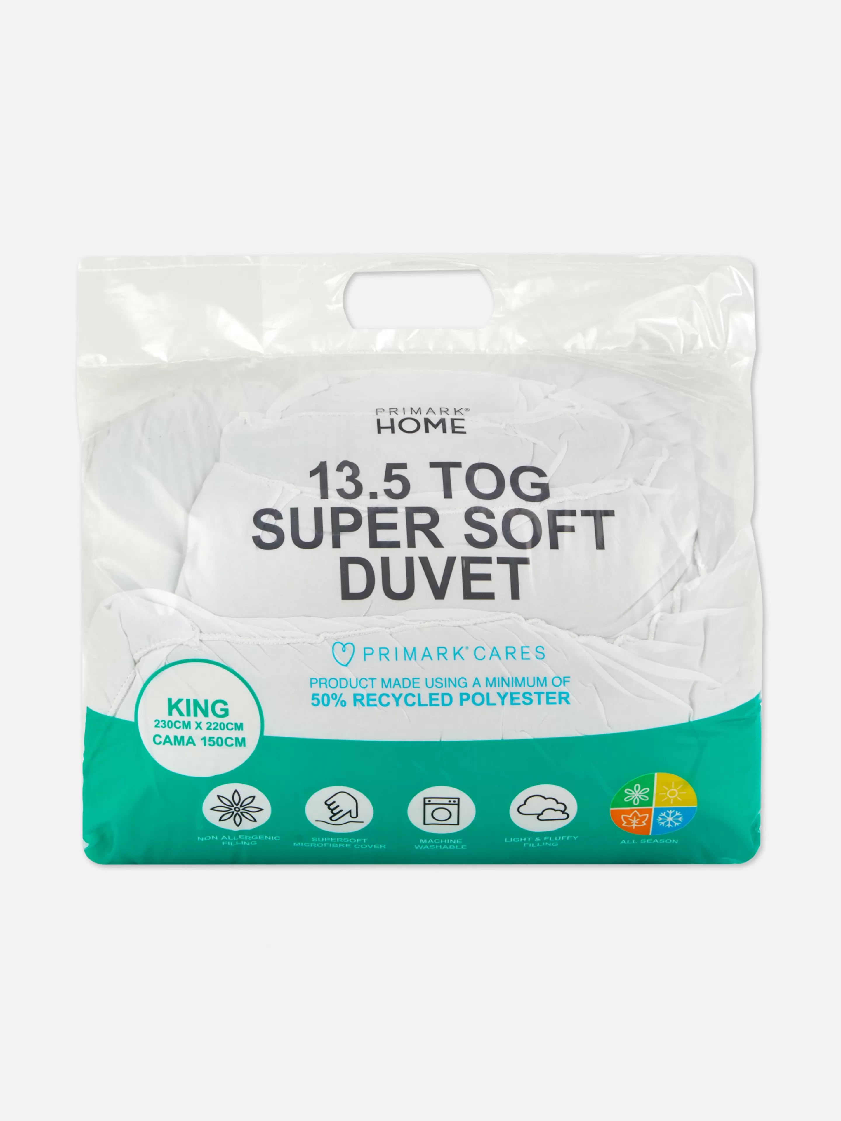 Primark Edredones Y Almohadas | Edredón Para Cama King Size Supersuave De 13,5 Tog