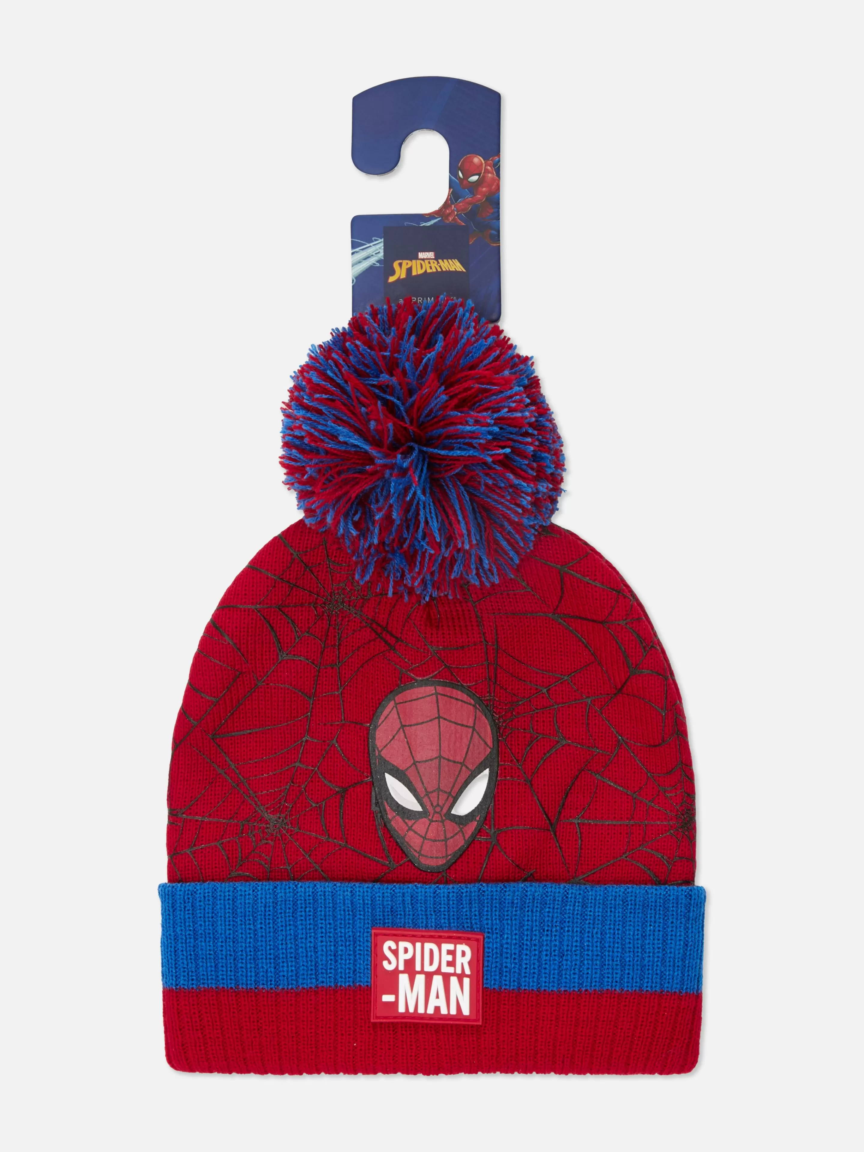 gorro_de_punto_con_pompn_de_spiderman_de_marvel_3.webp Niños Primark Gorros, Sombreros, Guantes Y Bufandas | Gorro De Punto Con Pompón De Spiderman De Marvel