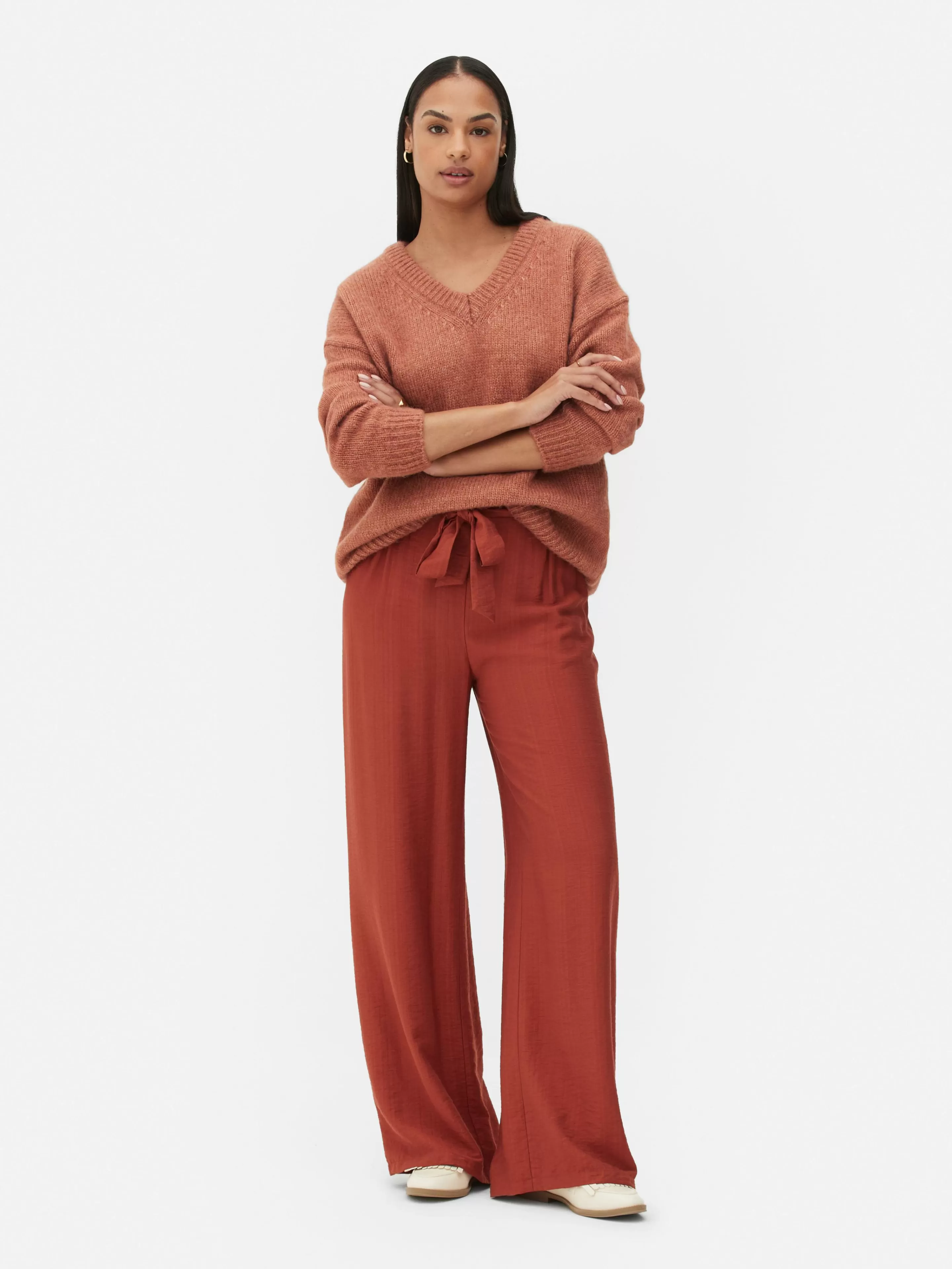 Mujer Primark Jerseys Y Cárdigans | Jersey De Corte Recto Con Cuello De Pico