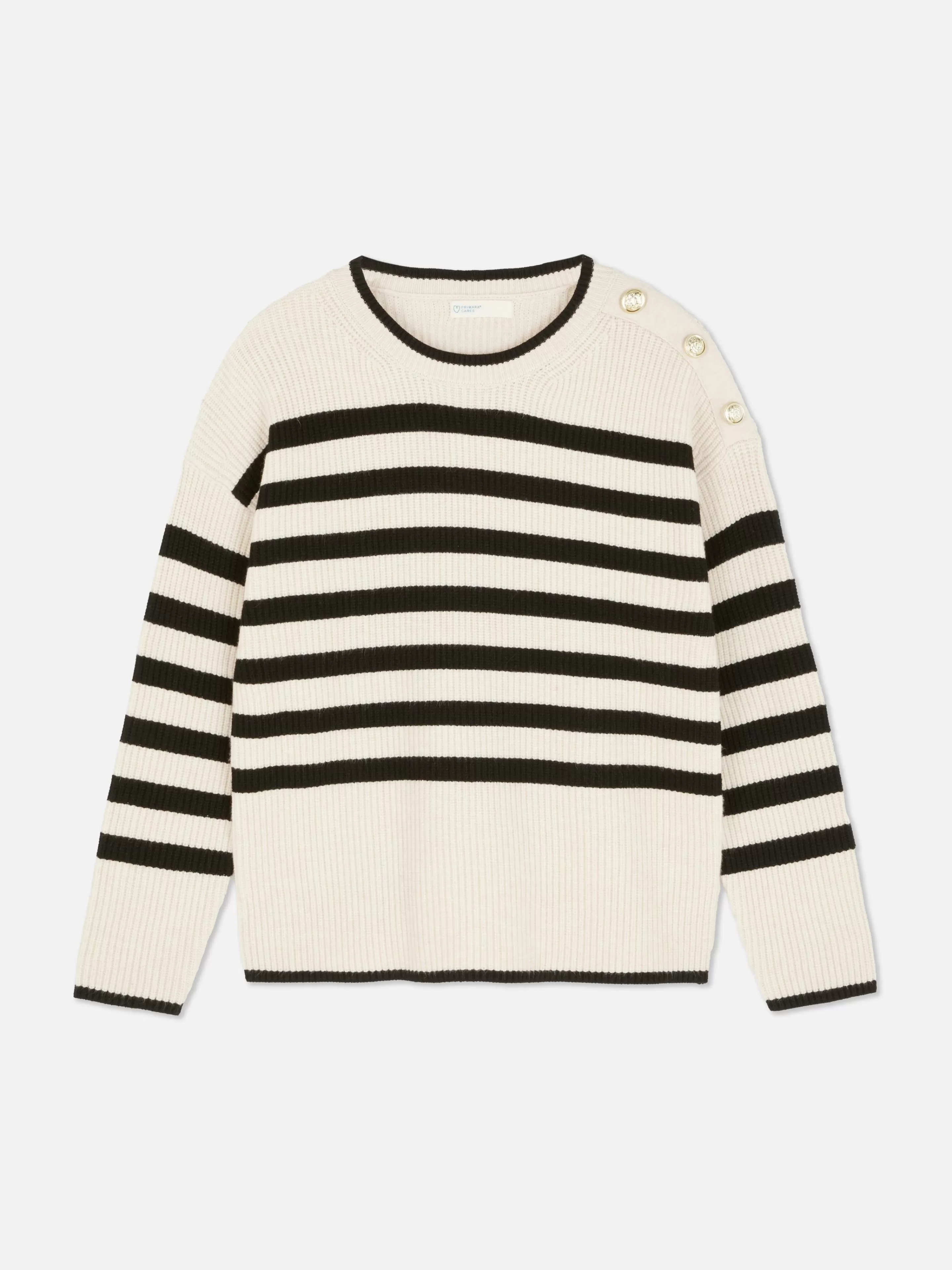 Mujer Primark Jerseys Y Cárdigans | Jersey De Cuello Redondo Con Botones Decorativos