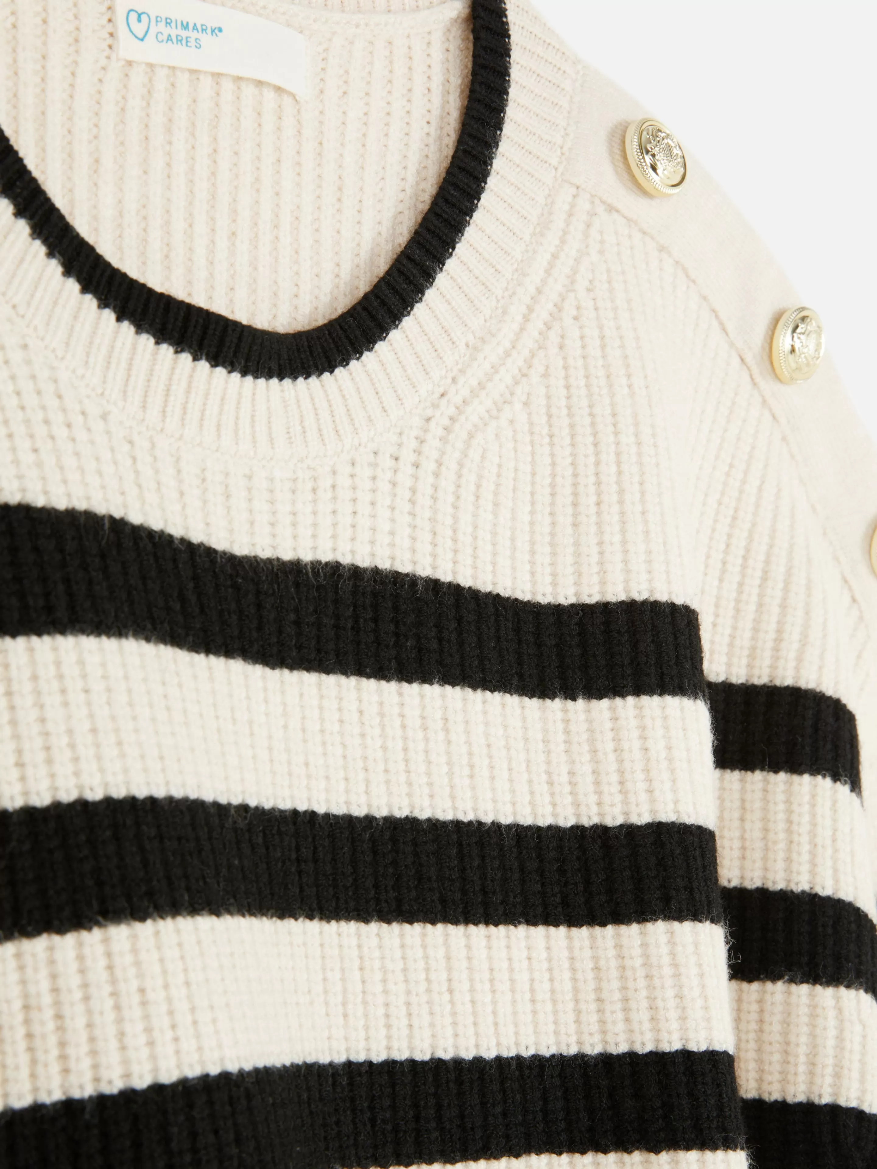 Mujer Primark Jerseys Y Cárdigans | Jersey De Cuello Redondo Con Botones Decorativos