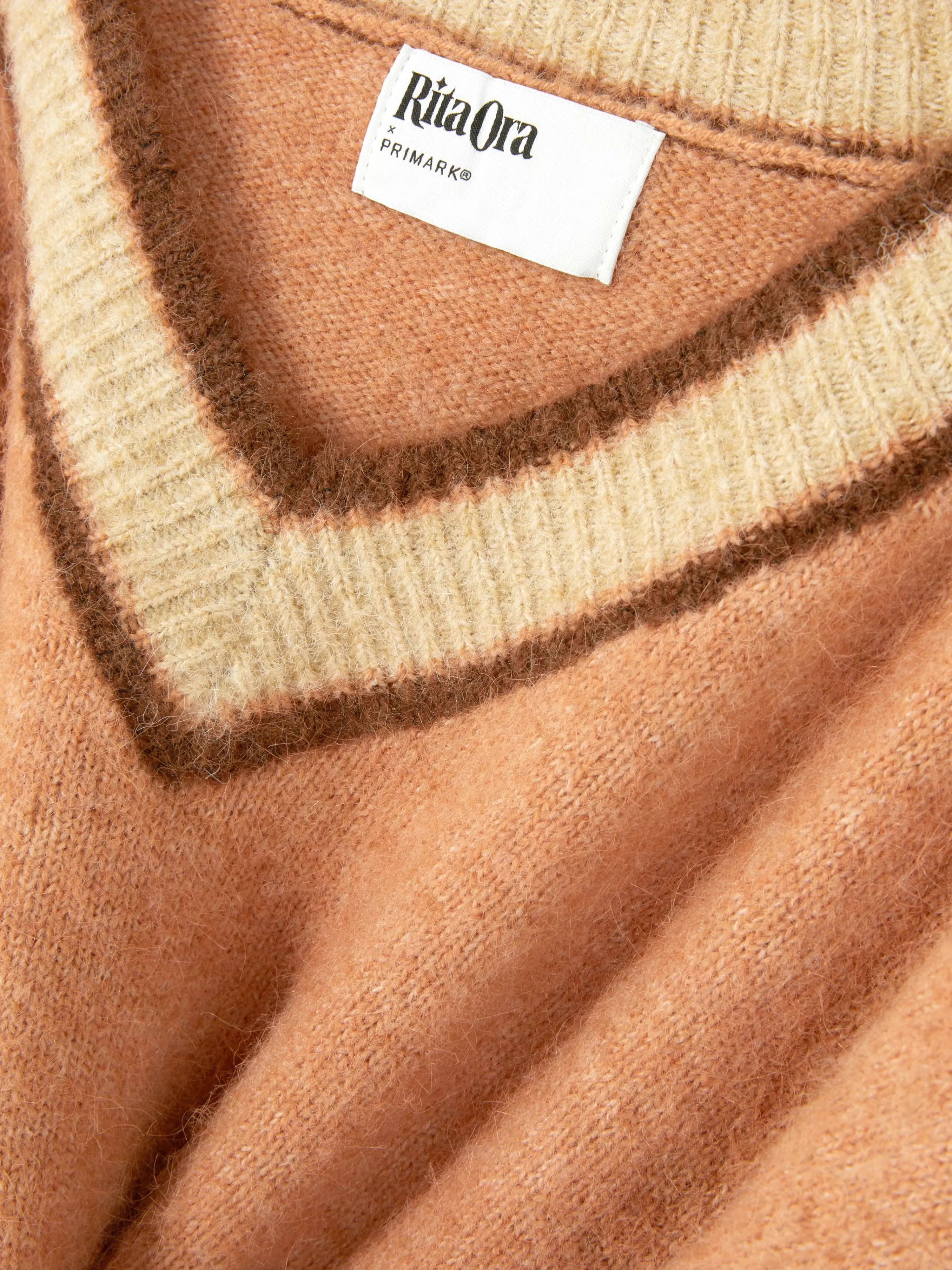 Mujer Primark Jerseys Y Cárdigans | Jersey Vintage Con Cuello De Pico De Rita Ora