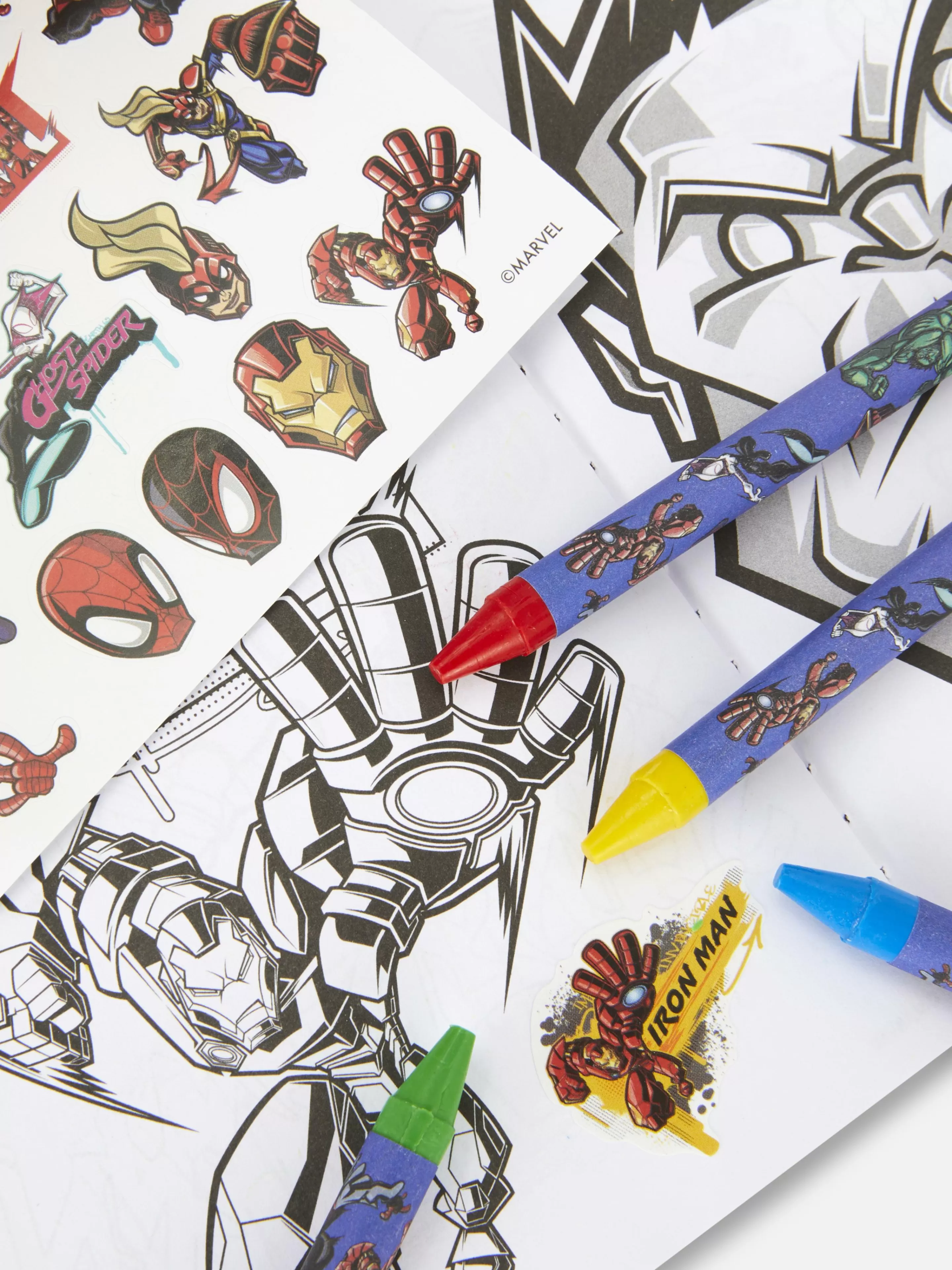 Niños Primark Manualidades | Juego Para Colorear De Los Vengadores De Marvel