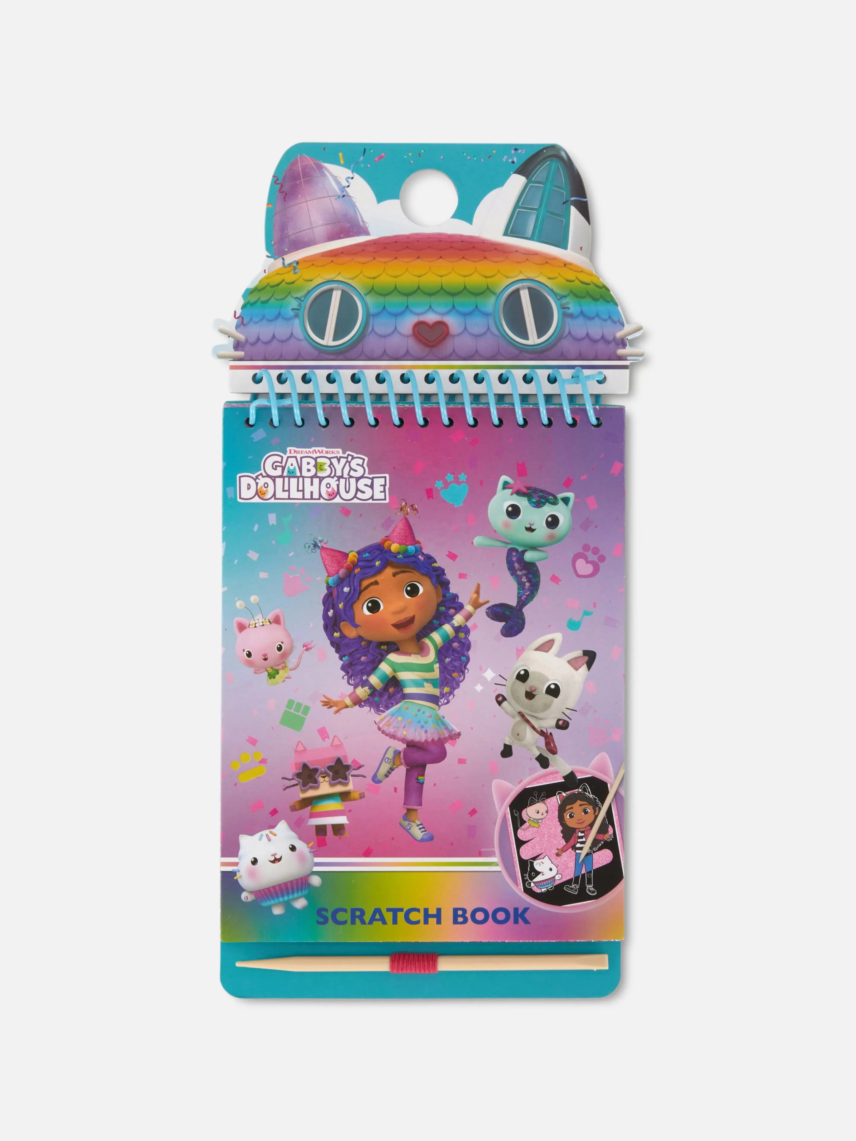 Niños Primark Manualidades | Libreta De Esgrafiado De La Casa De Muñecas De Gabby