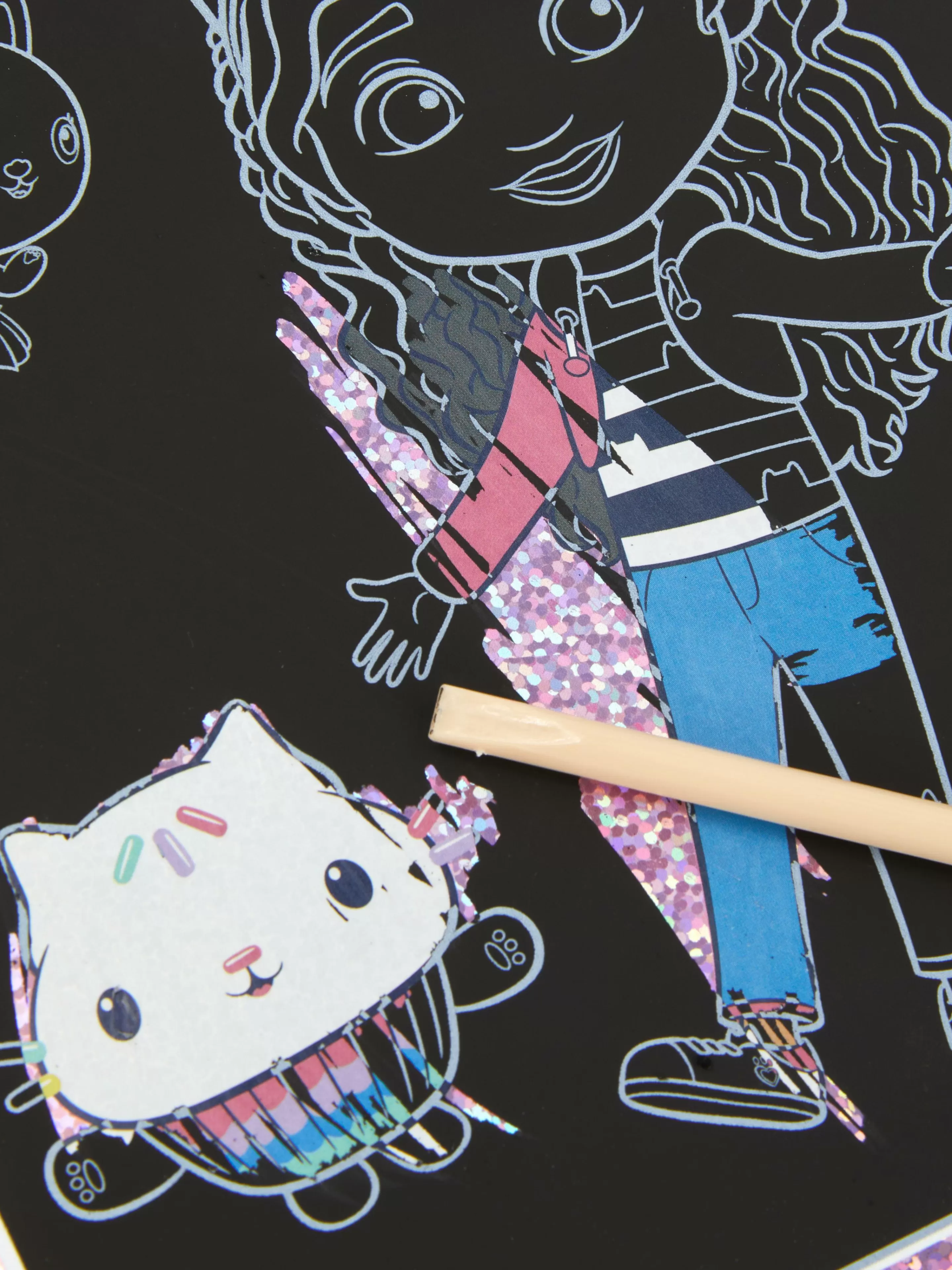 Niños Primark Manualidades | Libreta De Esgrafiado De La Casa De Muñecas De Gabby
