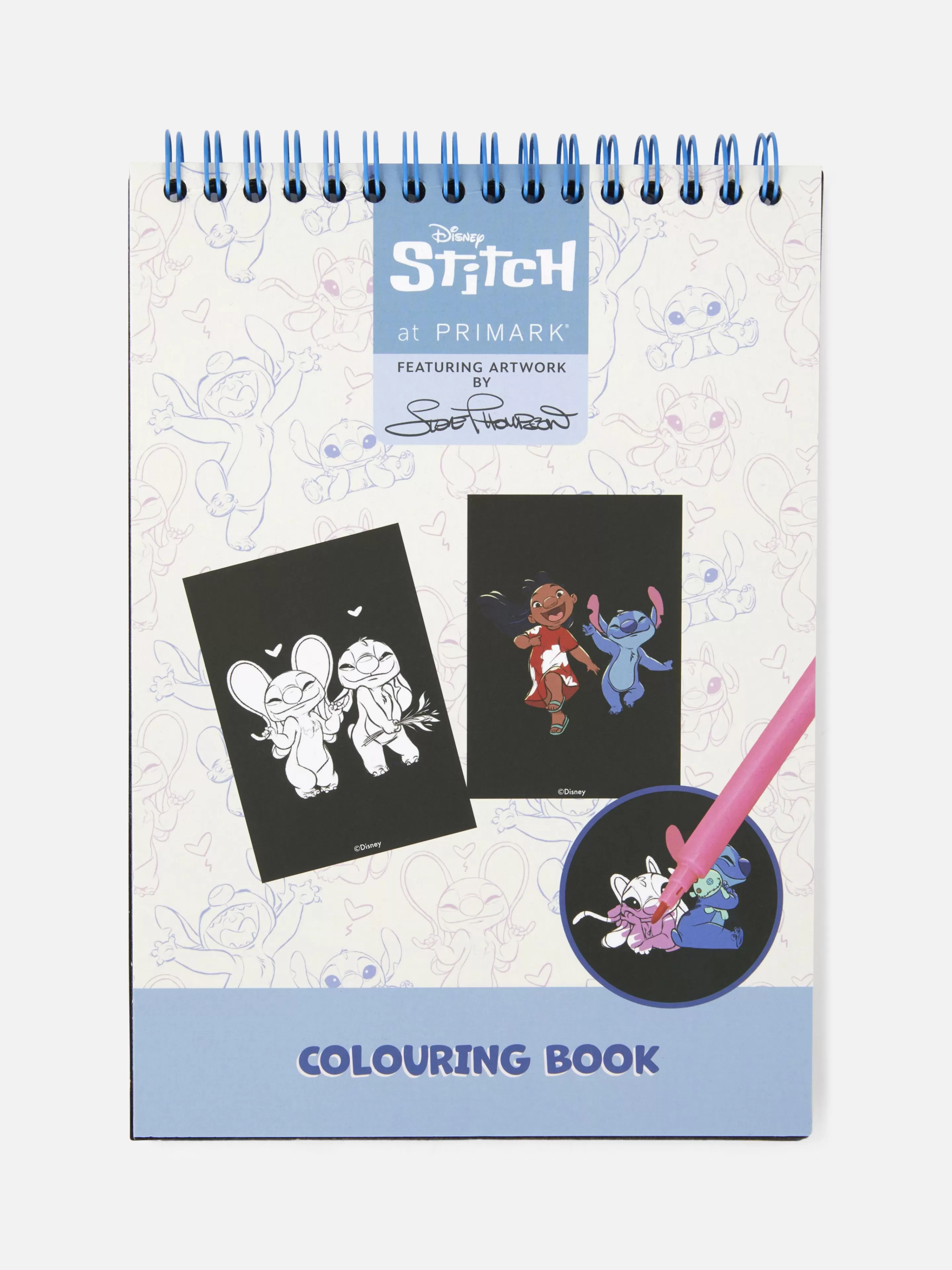 Niños Primark Manualidades | Libro De Colorear Aterciopelado De Stitch De Disney