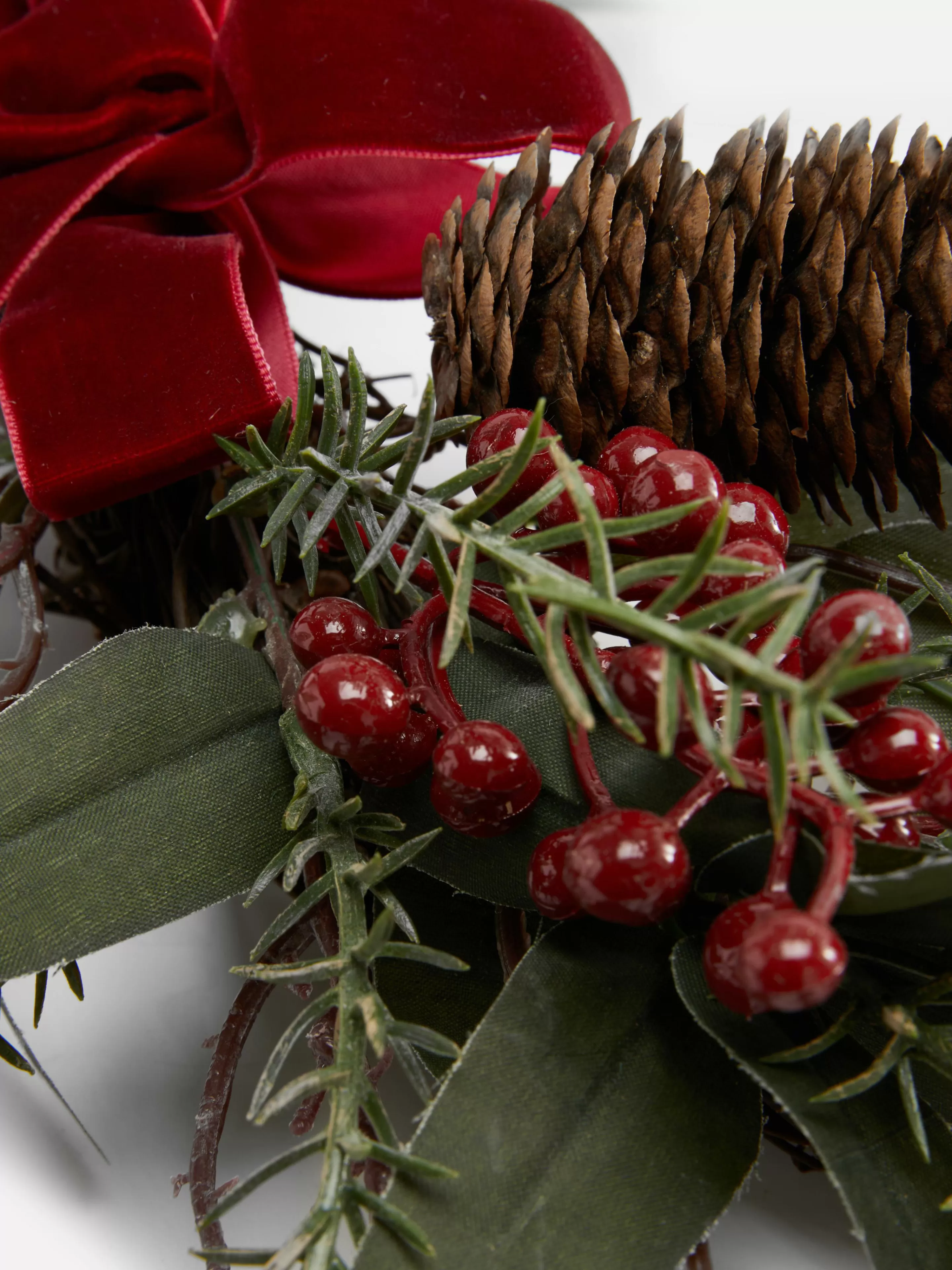 Primark Plantas Y Flores Artificiales | Media Corona De Ramas De Olivo Y Bayas