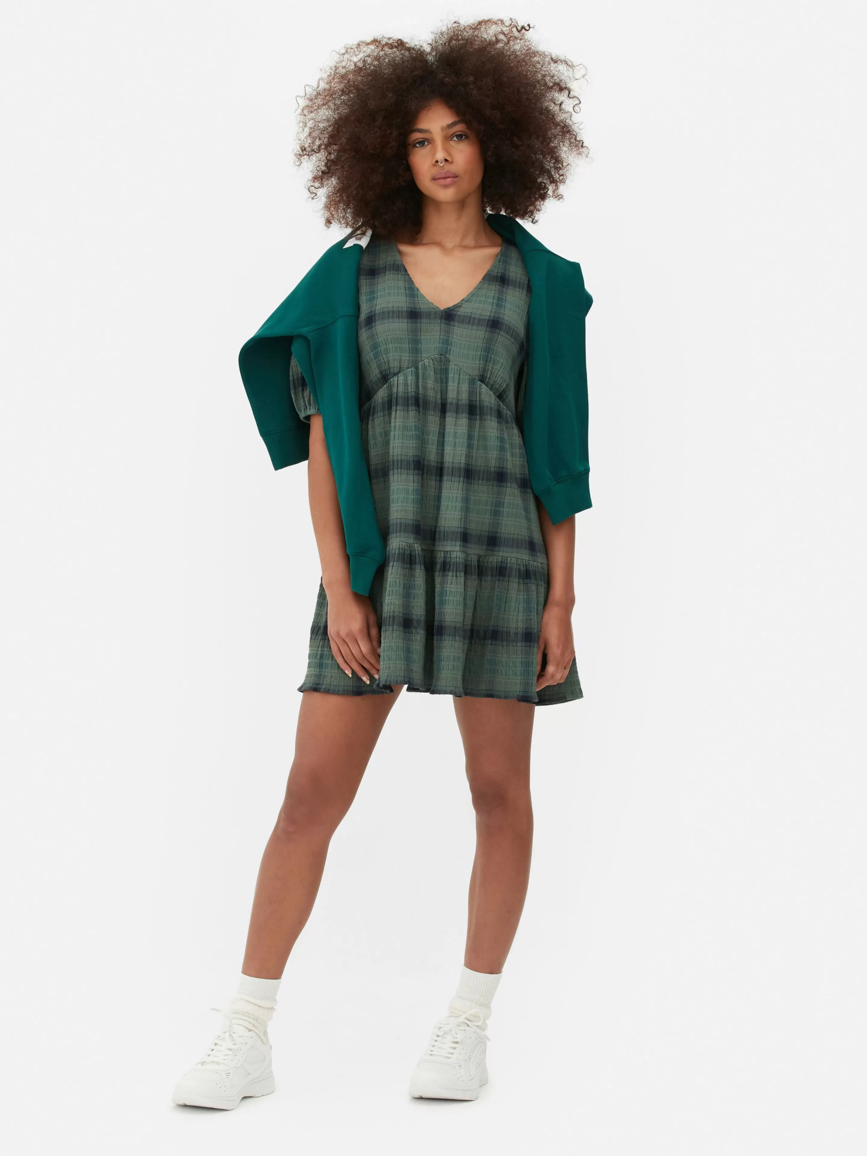 Mujer Primark Vestidos | Minivestido Vintage A Cuadros