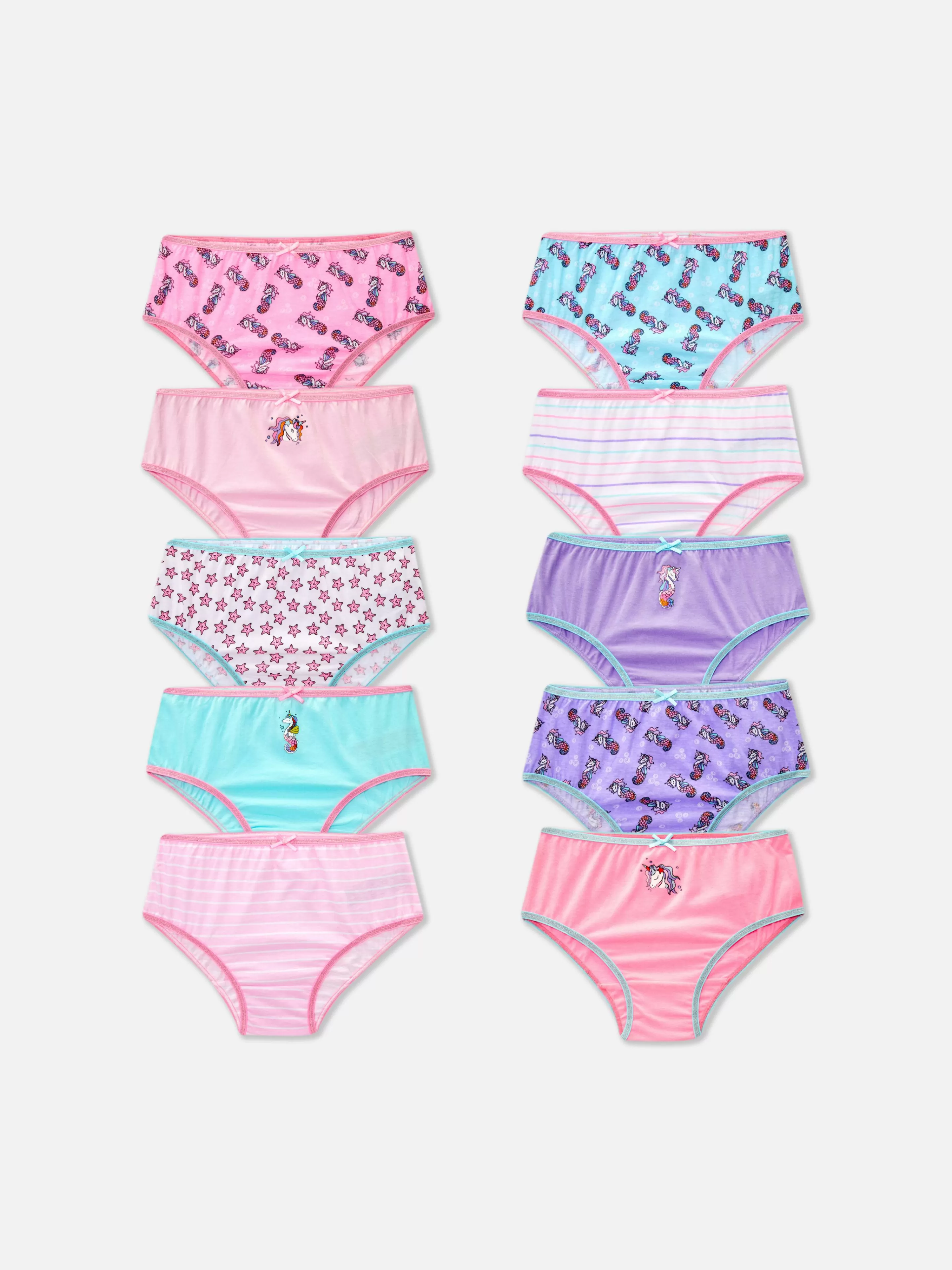 Niños Primark Ropa Interior | Pack De 10 Braguitas Con Estampado De Unicornios