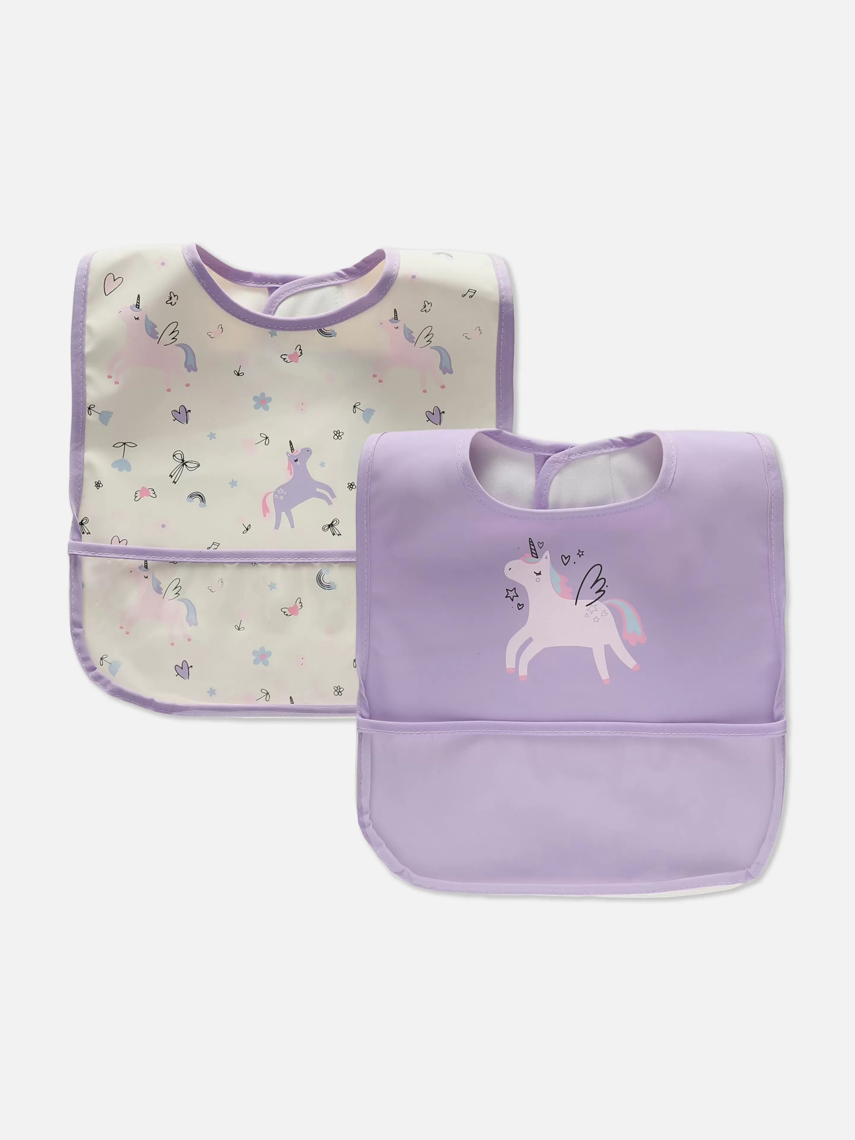 Primark Habitación Bebé | Lactancia | Pack De 2 Baberos Con Cuello Envolvente De Unicornio