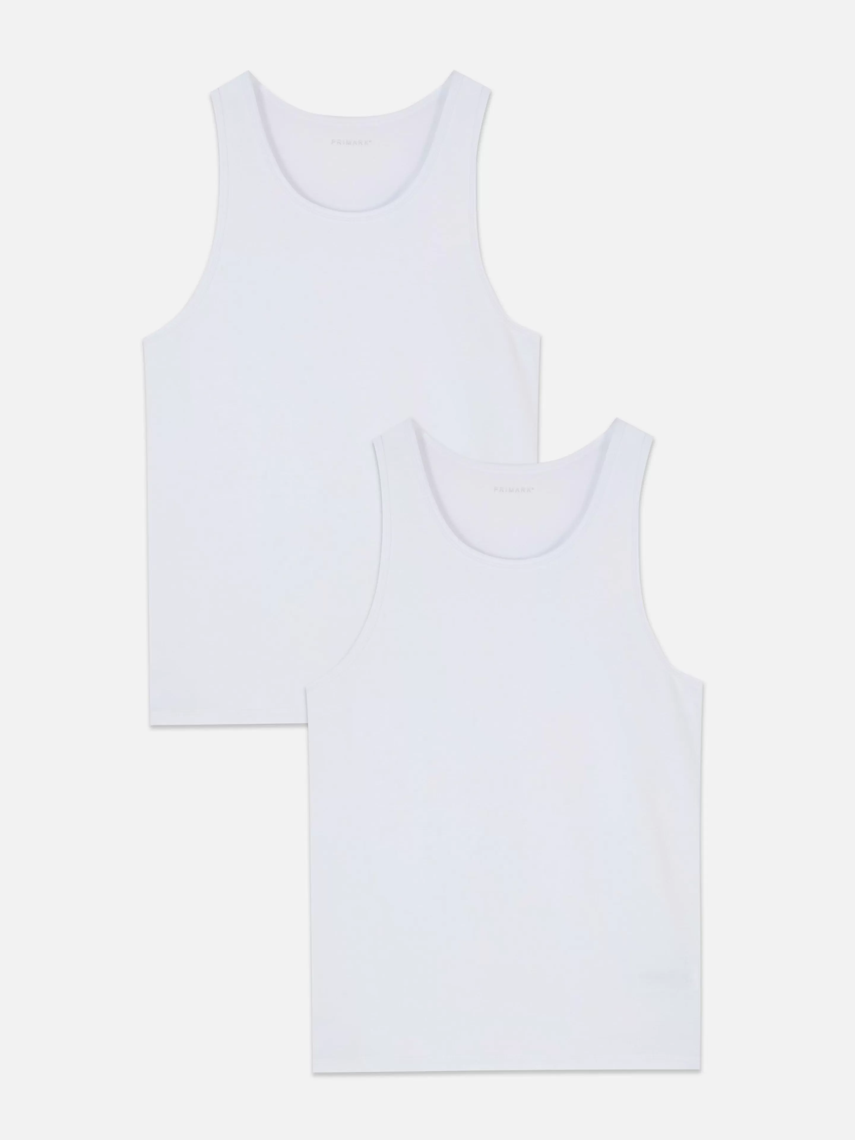 Hombre Primark Tops Y Camisetas | Ropa Interior | Pack De 2 Camisetas Sin Mangas En Mezcla De Modal